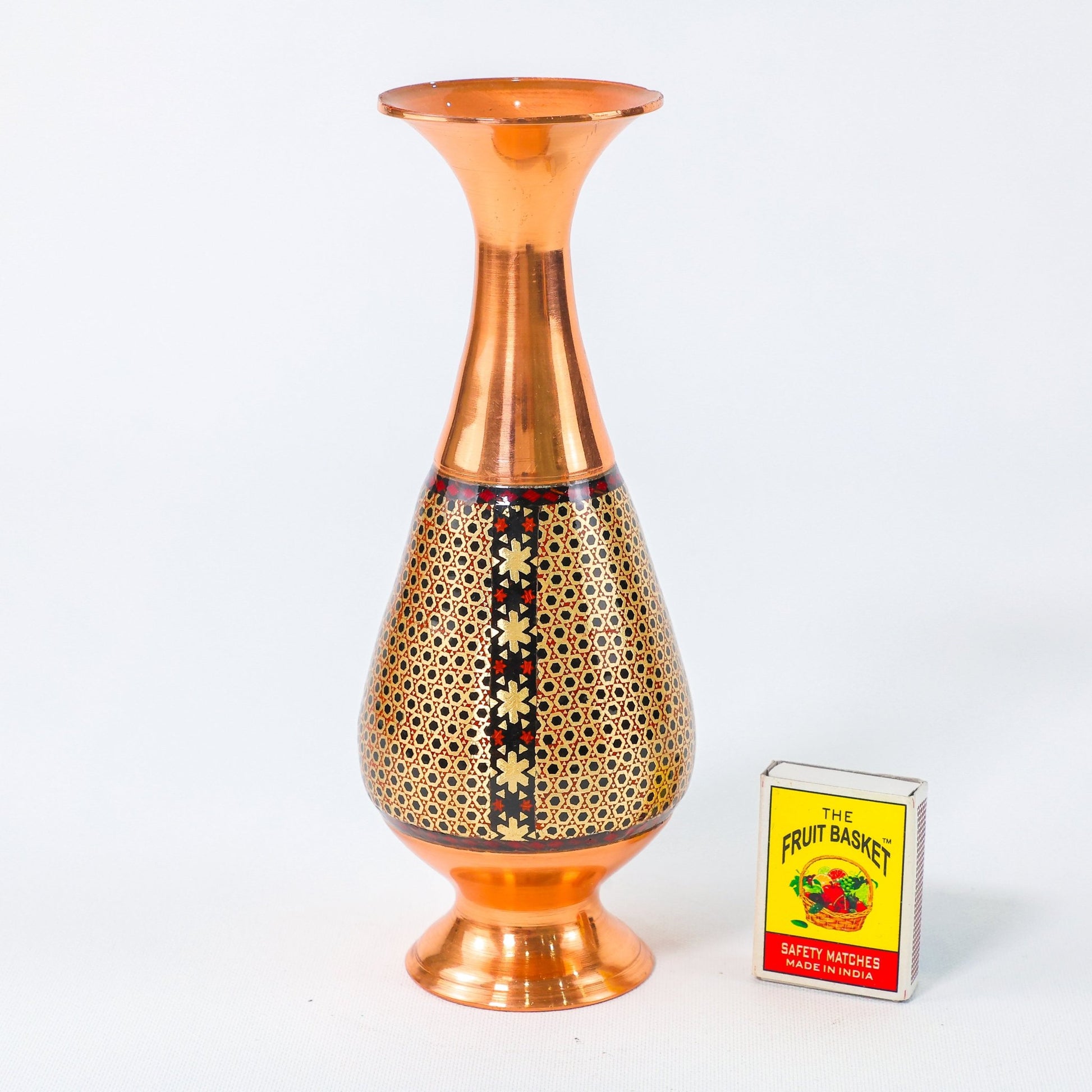 Vase – Height 20 cm – Copper & Khatam - D1 - Meraas Gallery