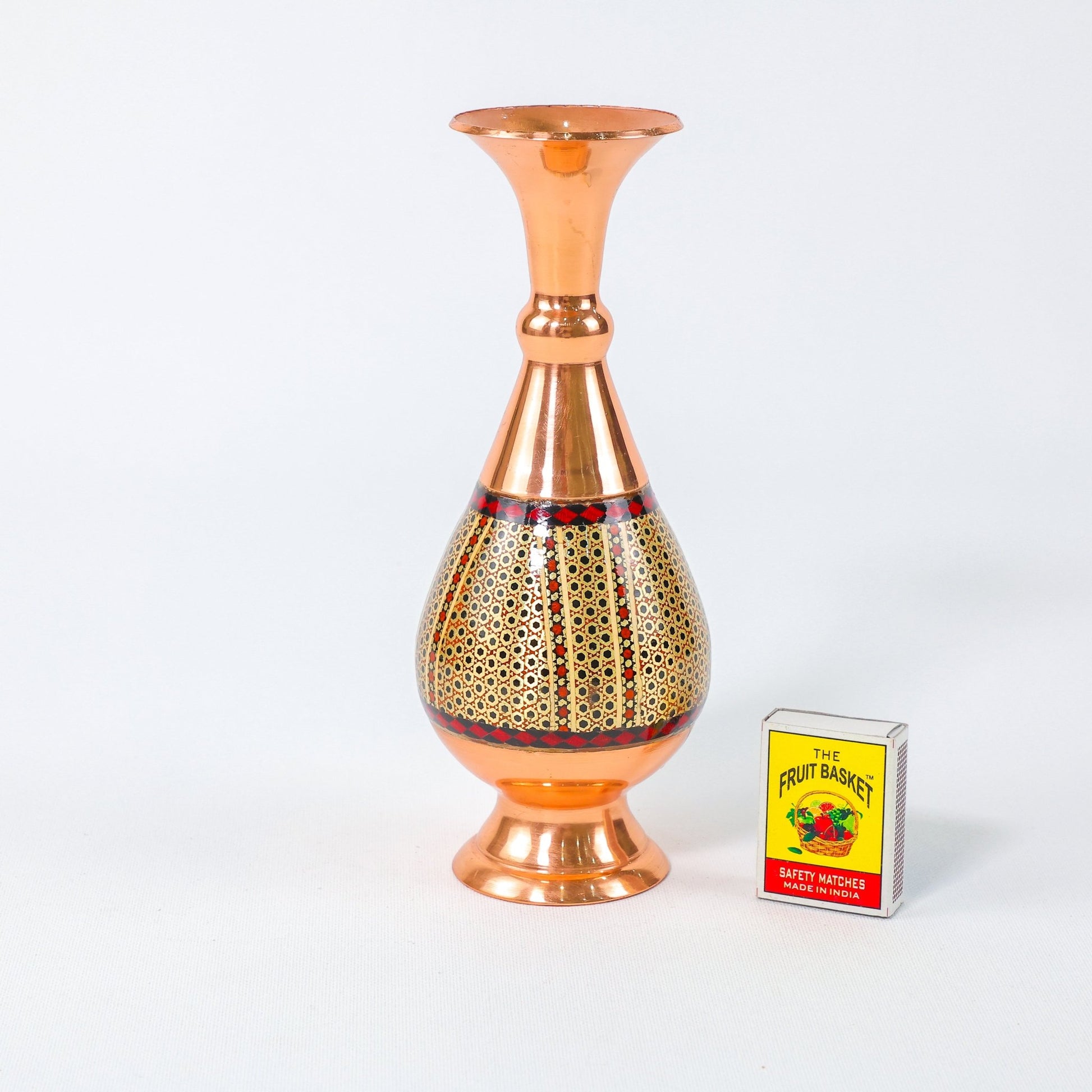 Vase – Height 20 cm – Copper & Khatam - D1 - Meraas Gallery