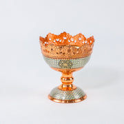 Nut Bowl – Height 11 cm – Copper & Khatam - Meraas Gallery