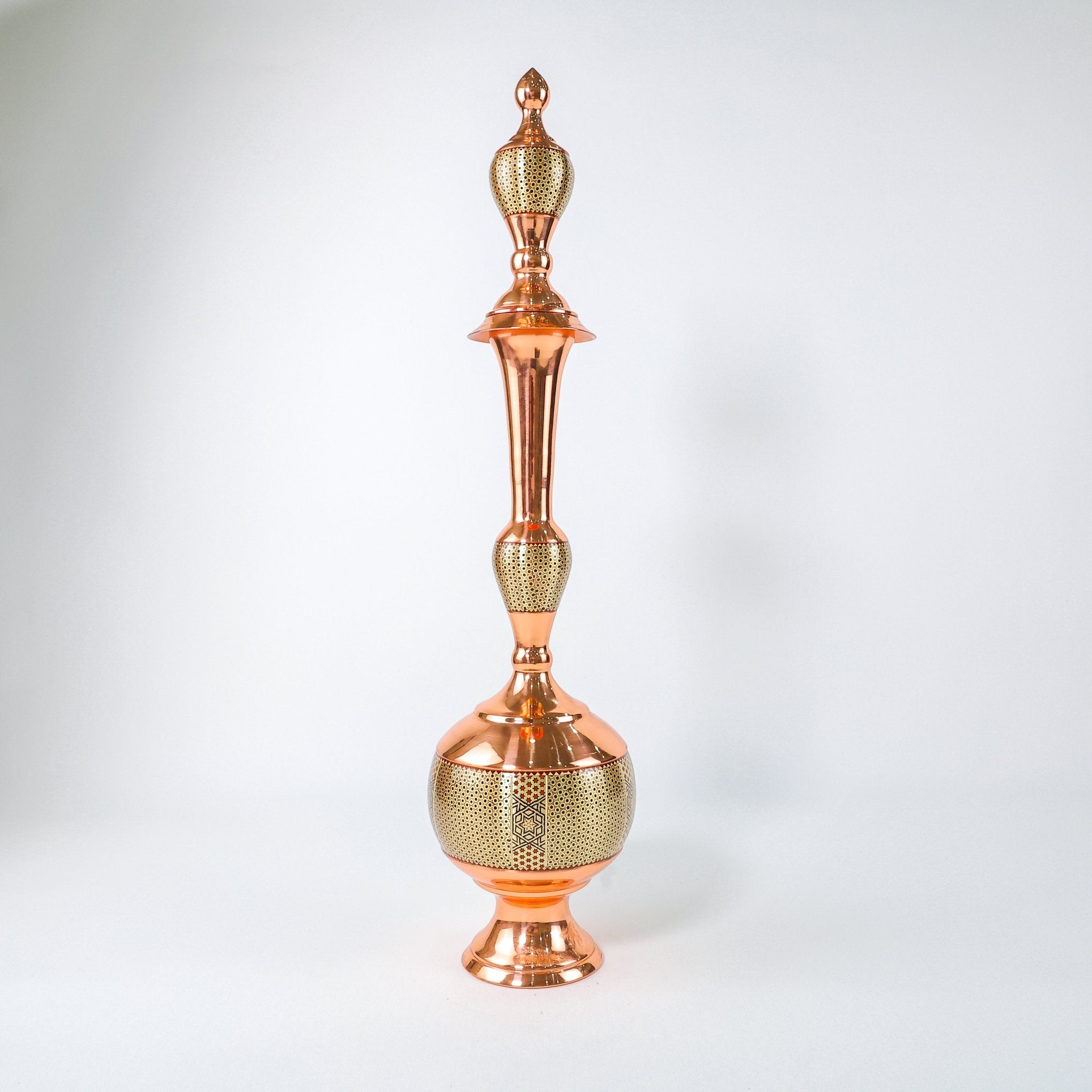 Pitcher – Height 44 cm – Copper & Khatam - Meraas Gallery