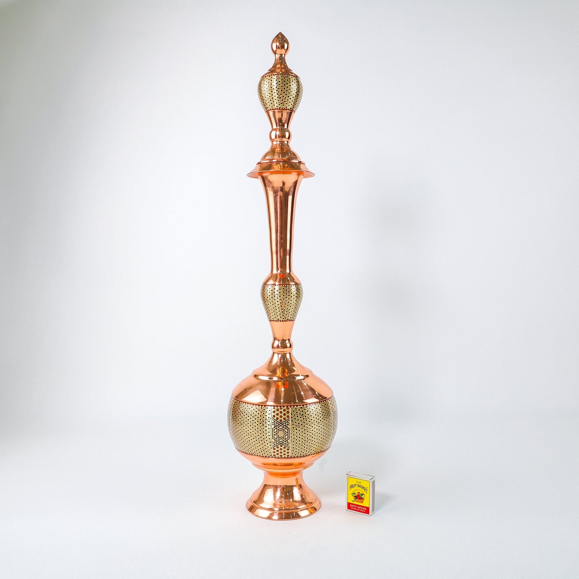 Pitcher – Height 44 cm – Copper & Khatam - Meraas Gallery