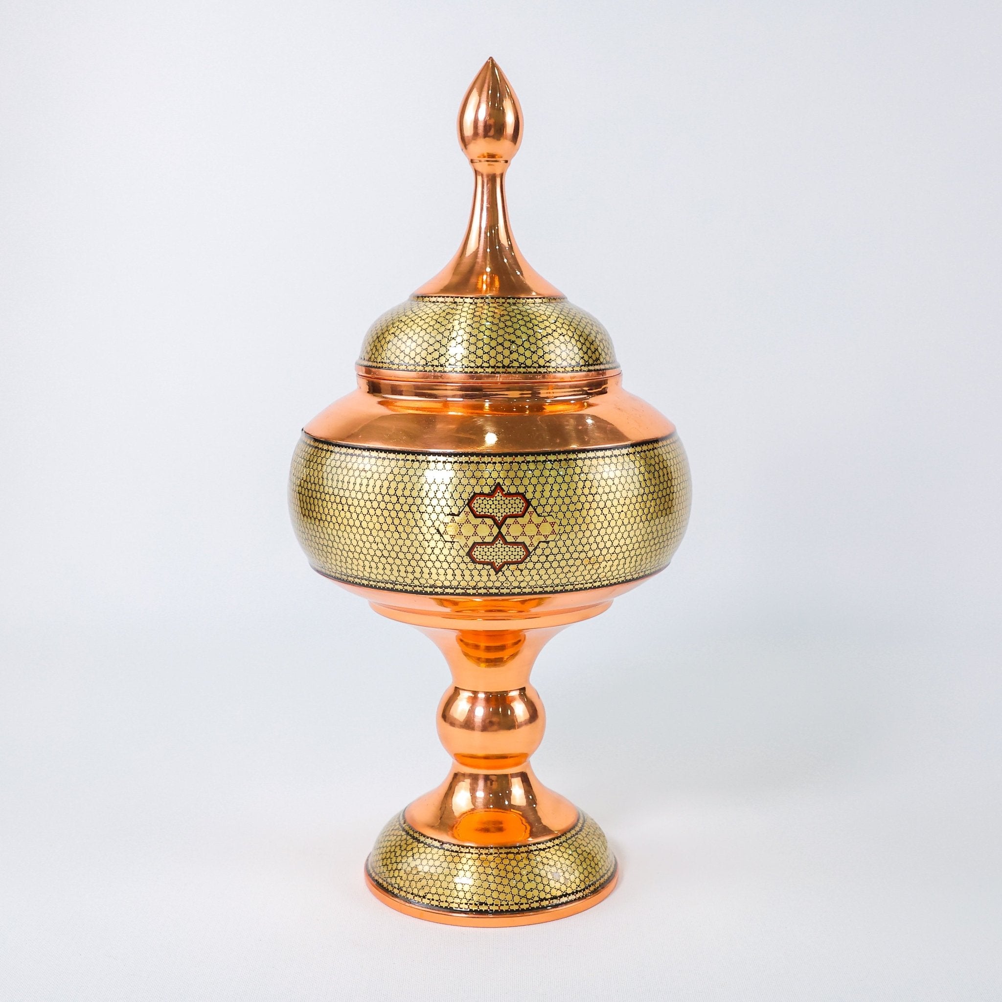 Chocolate Bowl – Height 35 cm – Copper & Khatam - D1 - Meraas Gallery