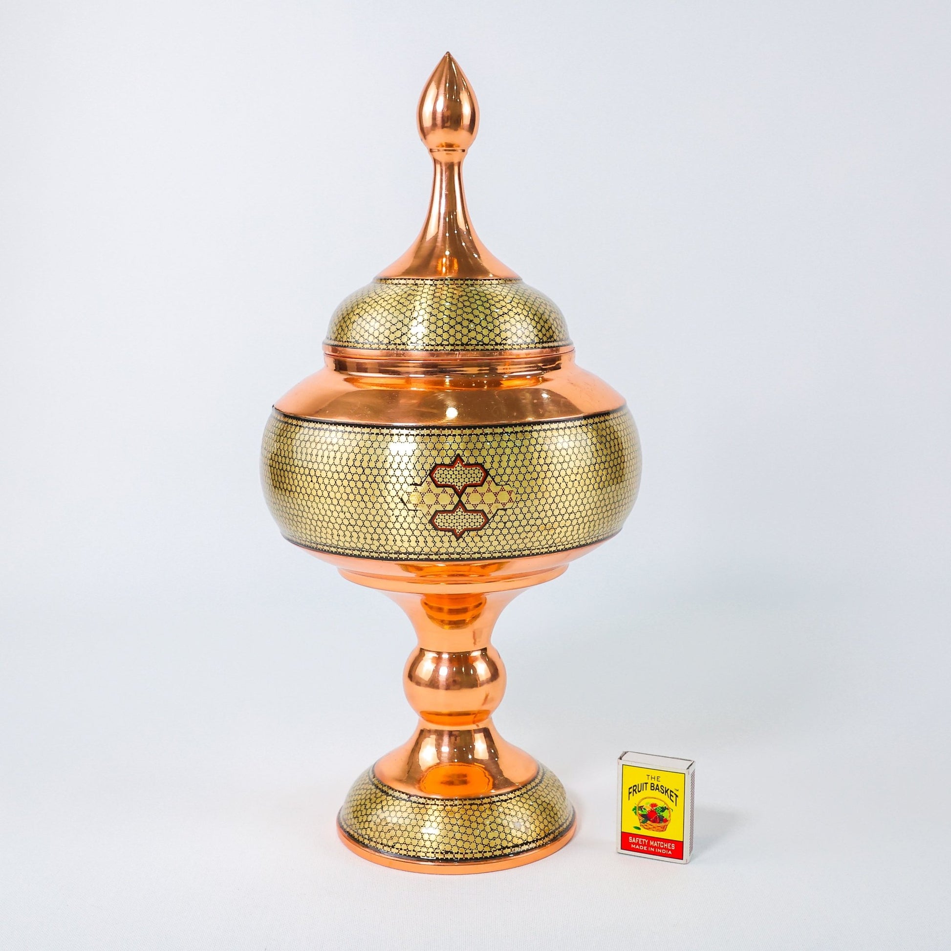 Chocolate Bowl – Height 35 cm – Copper & Khatam - D1 - Meraas Gallery