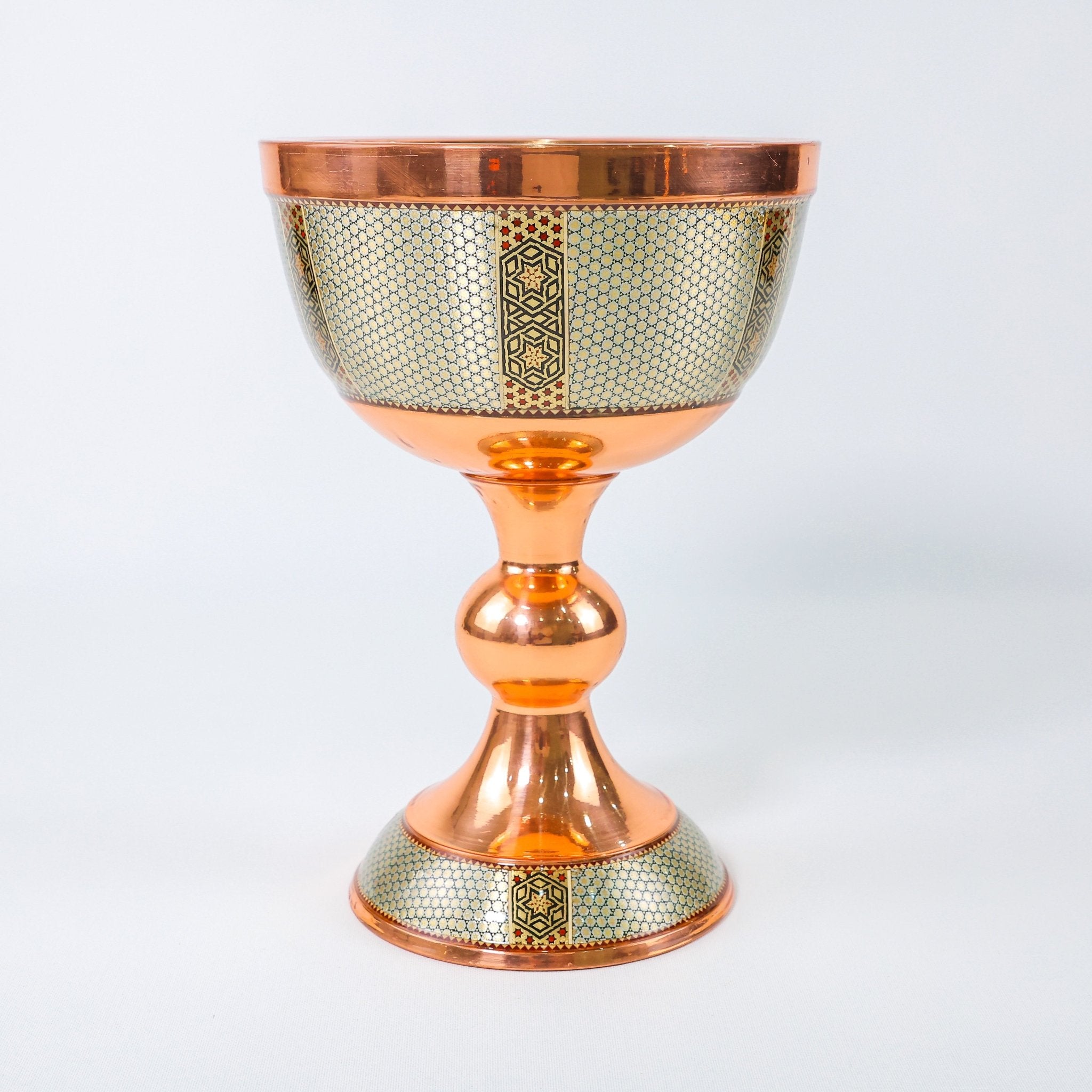 Sangab Bowl – Height 28 cm – Copper & Khatam - D1 - Meraas Gallery