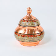 Sugar Bowl – Height 20 cm – Copper & Khatam - Meraas Gallery
