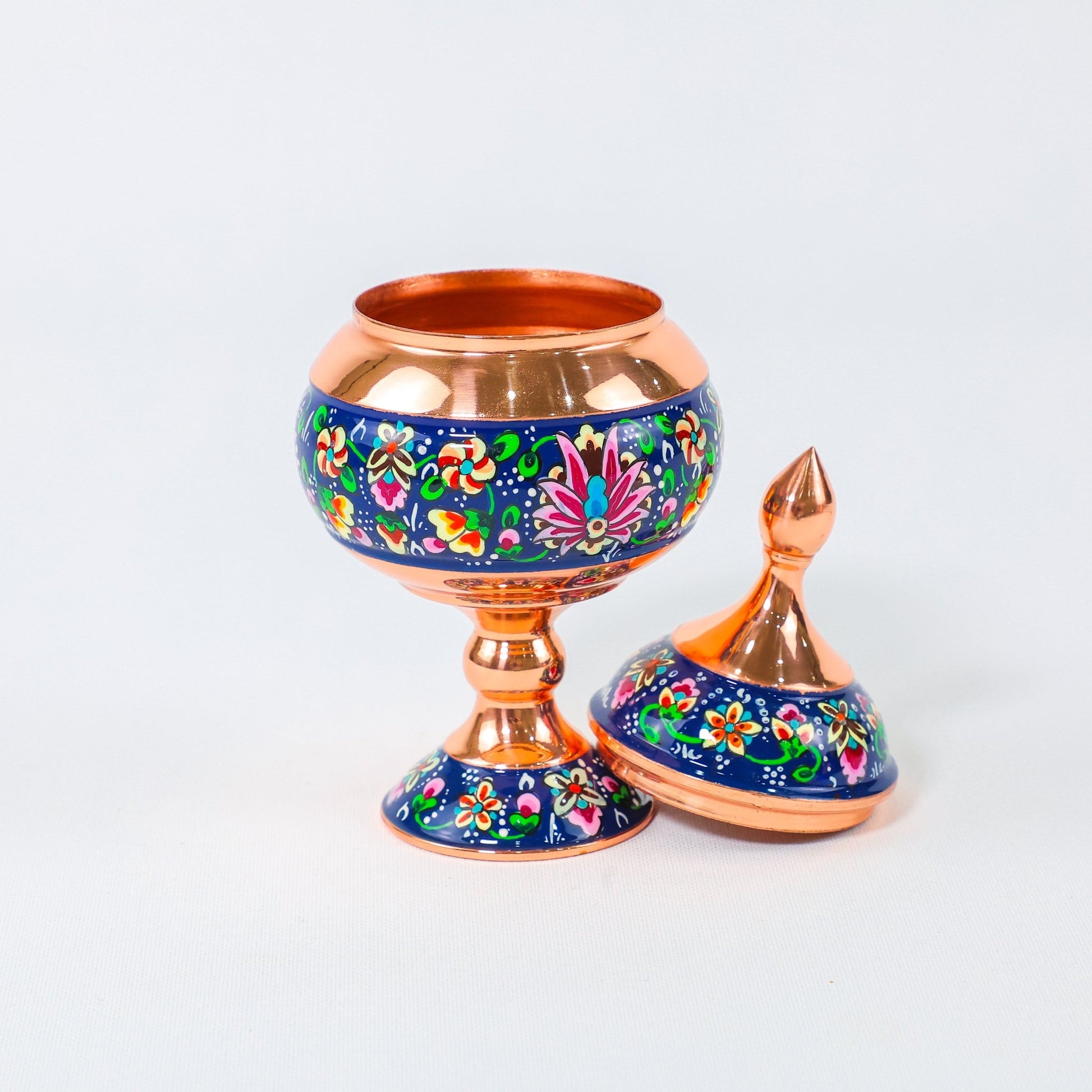 Chocolate Bowl – Copper & Pardazi Design – Hand - Painted – Model 1 - Meraas Gallery