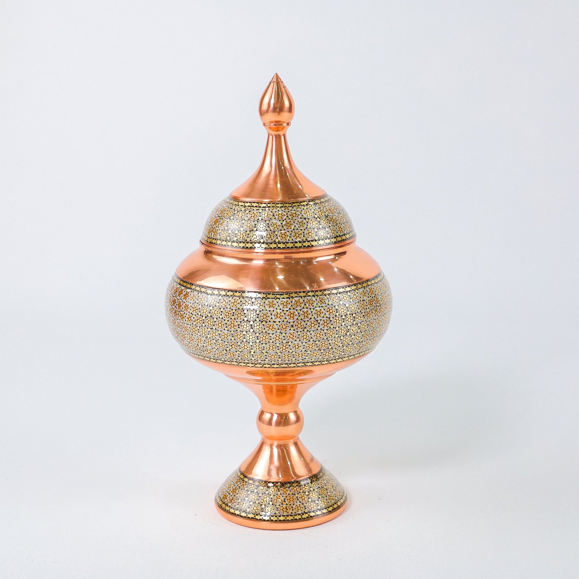Chocolate Bowl – Height 25 cm – Copper & Khatam - Meraas Gallery