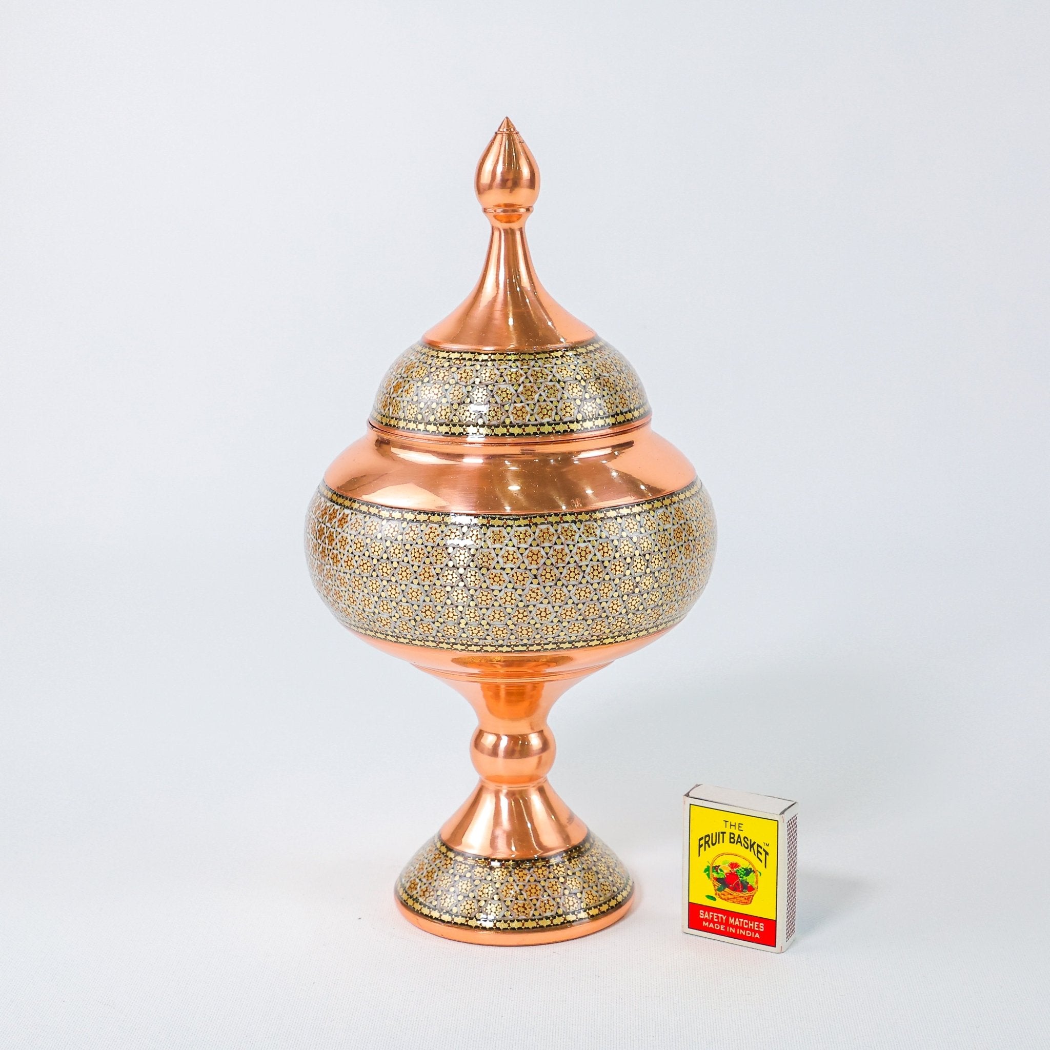 Chocolate Bowl – Height 25 cm – Copper & Khatam - Meraas Gallery