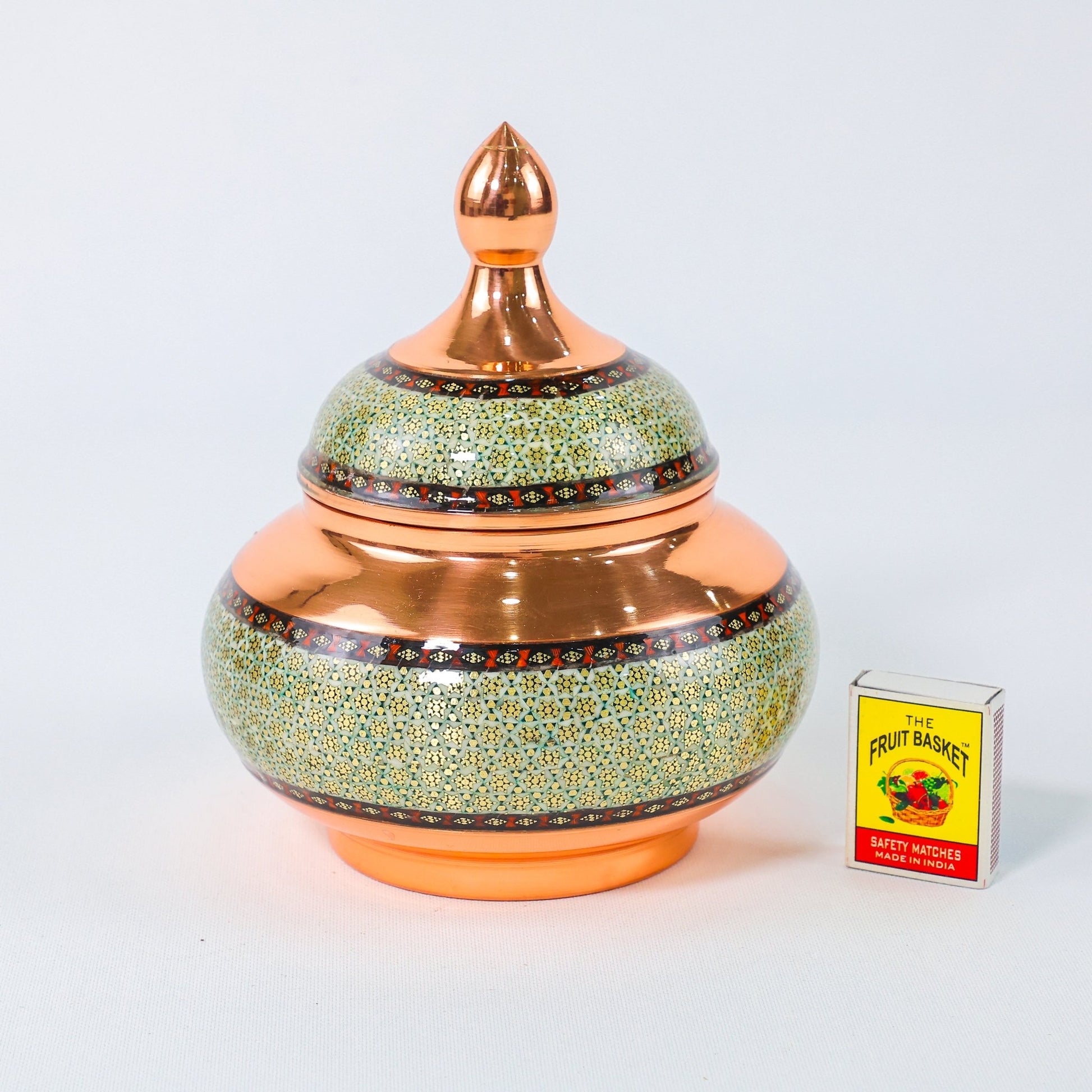 Chocolate Bowl – Height 25 cm – Copper & Khatam - D1 - Meraas Gallery