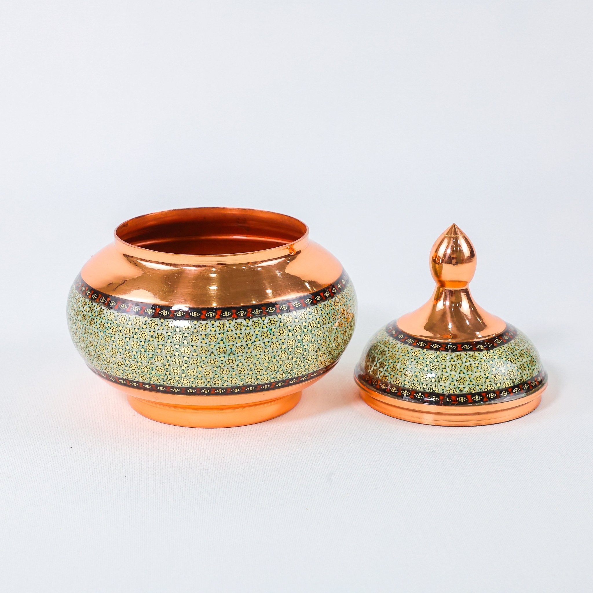 Chocolate Bowl – Height 25 cm – Copper & Khatam - D1 - Meraas Gallery