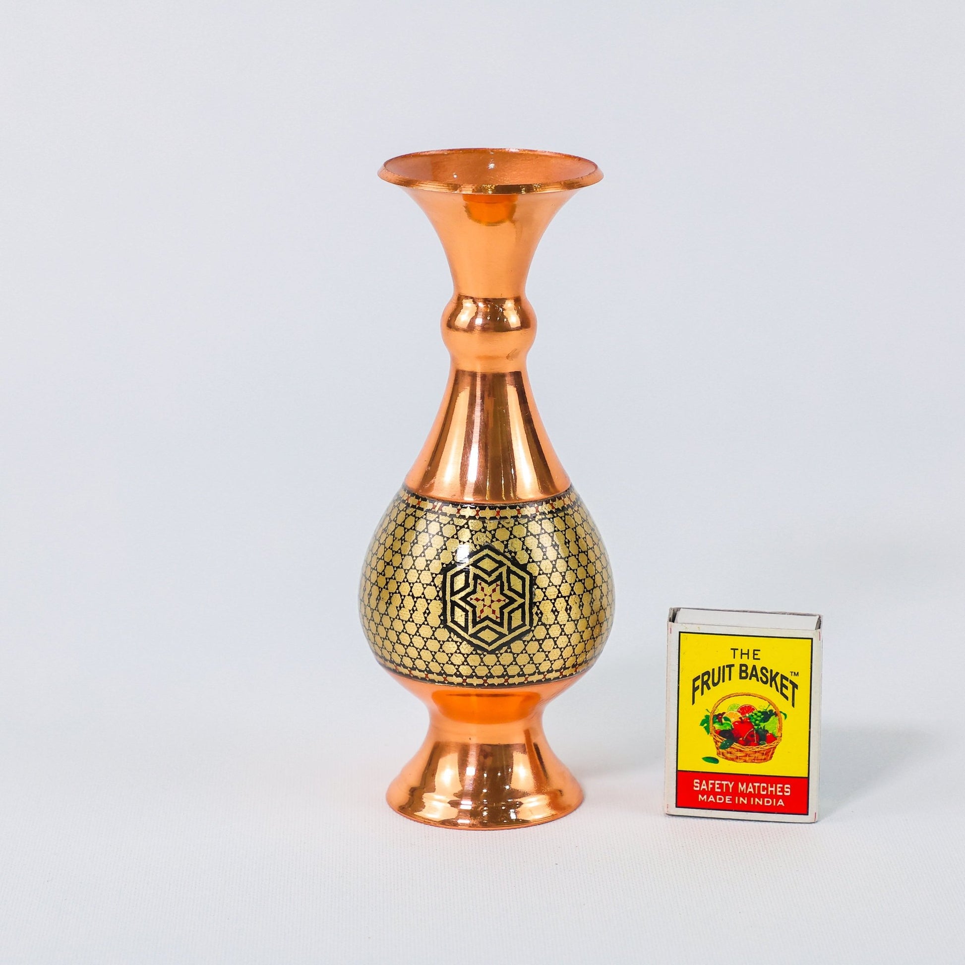 Vase – Height 16 cm – Copper & Khatam - D1 - Meraas Gallery
