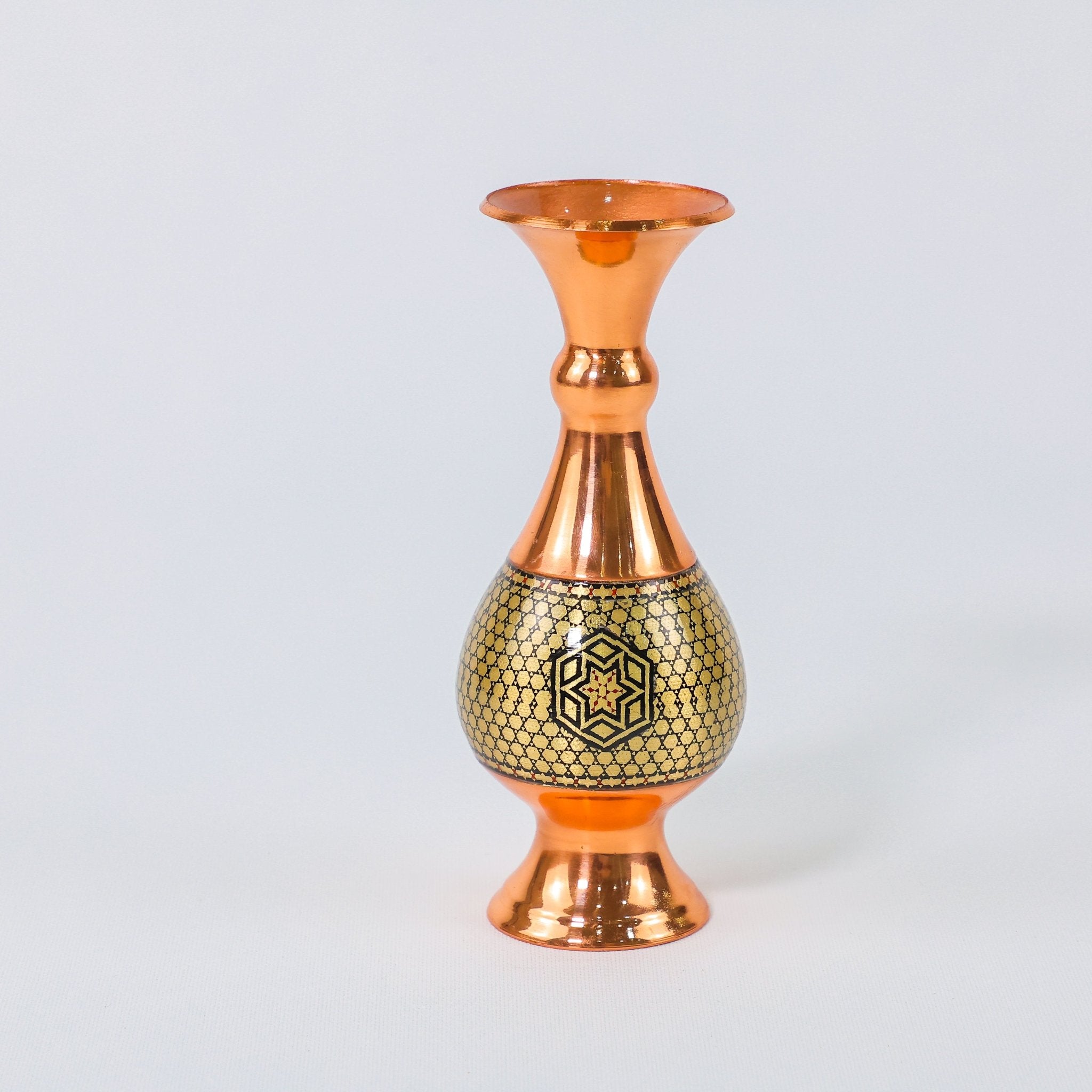 Vase – Height 16 cm – Copper & Khatam - D1 - Meraas Gallery