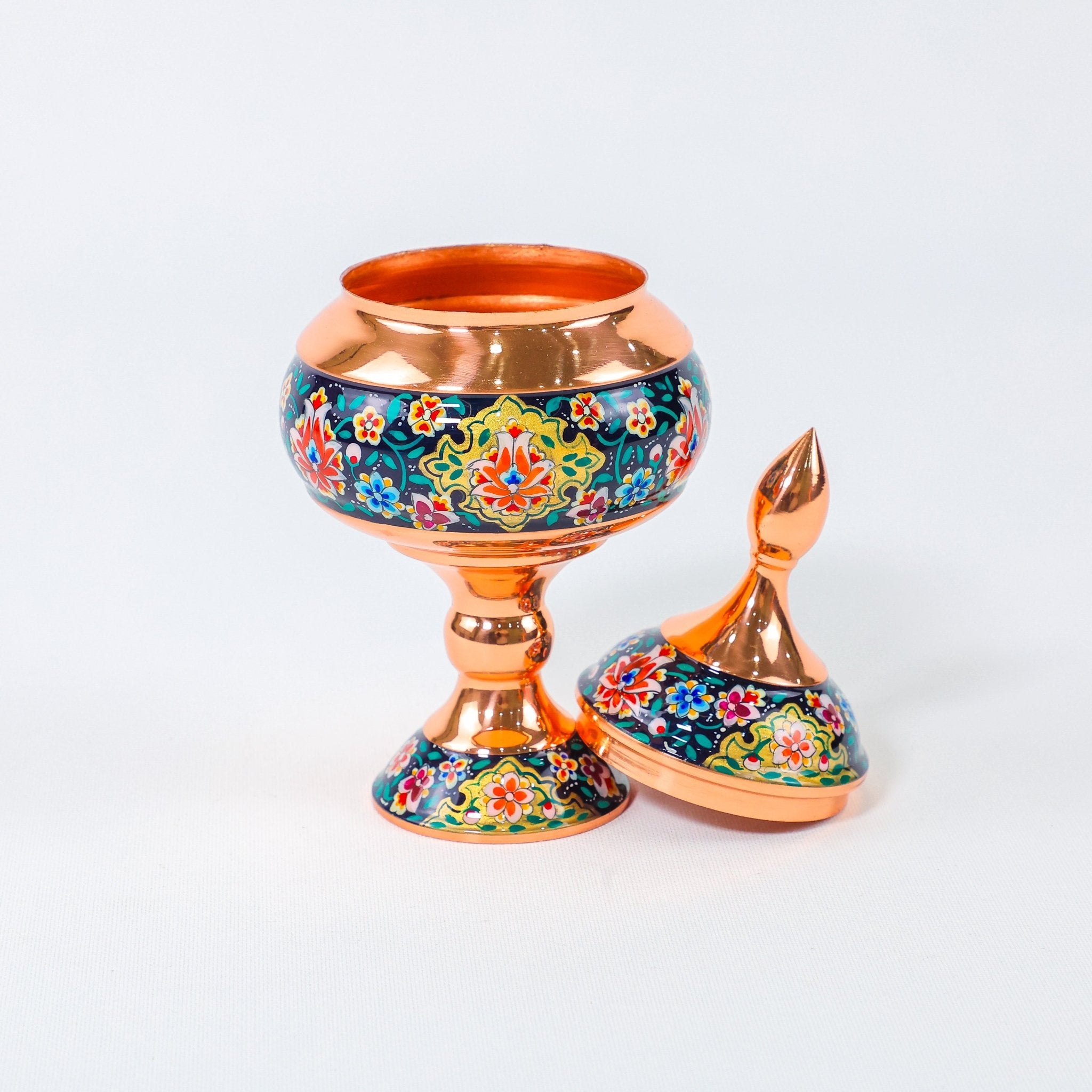 Chocolate Bowl – Copper & Pardazi Design – Hand - Painted – Model 2 - Meraas Gallery