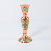 Candlestick – Height 20 cm – Copper & Khatam - Meraas Gallery