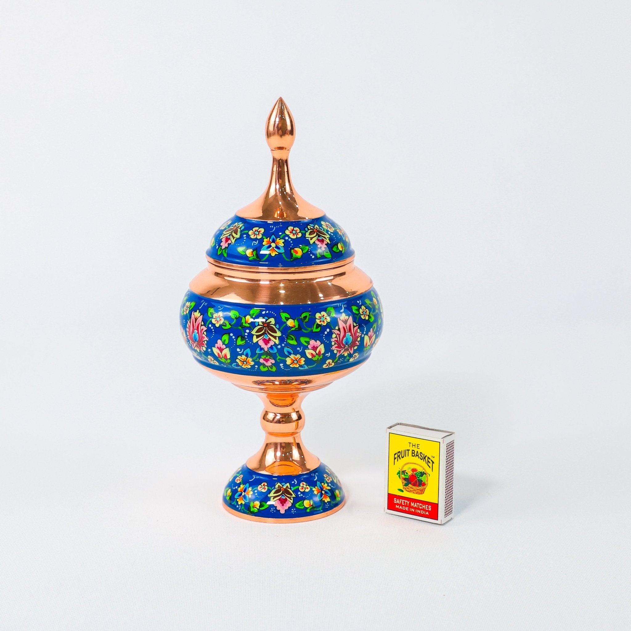 Pedestal Chocolate Bowl – Pardazi Design – Hand - Painted Copper – Size 22 cm - Meraas Gallery