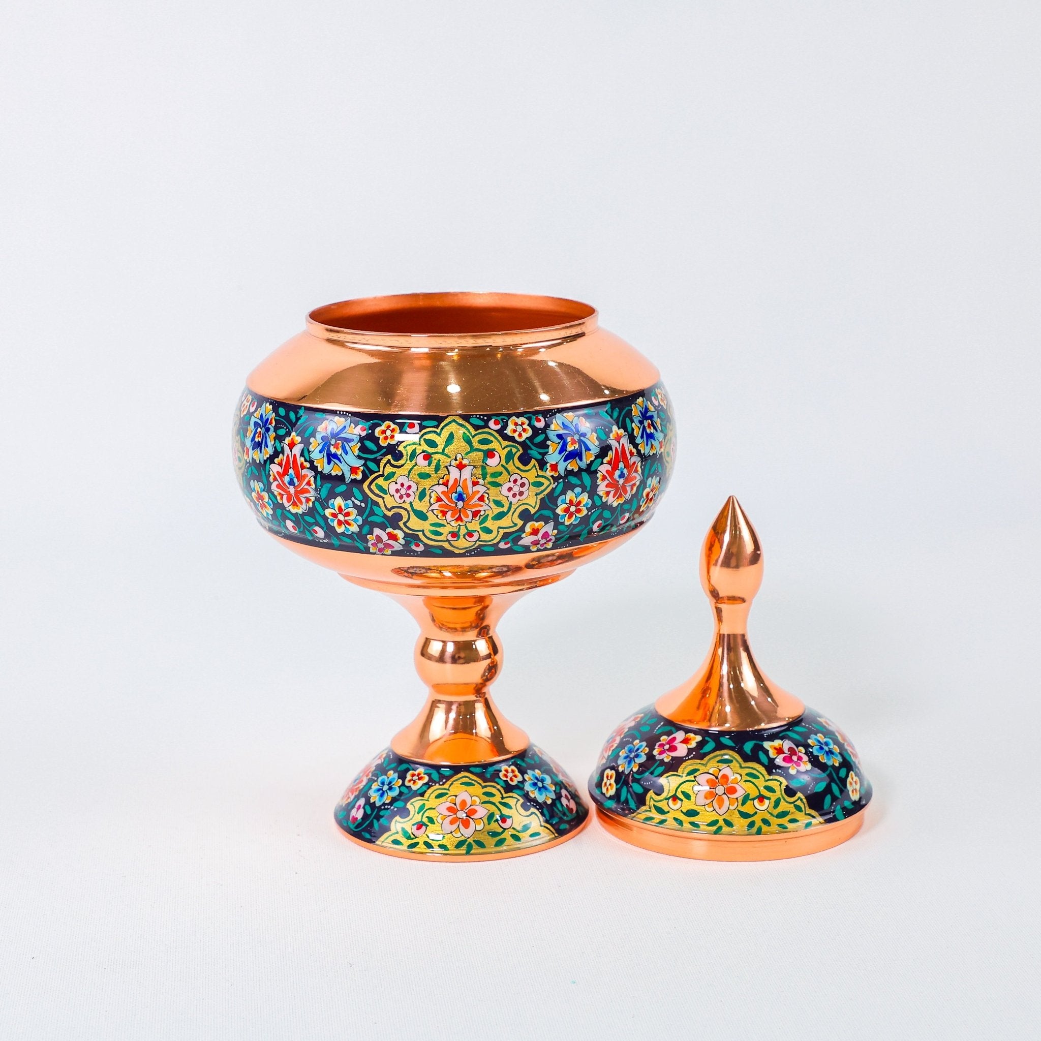 Chocolate Bowl – Copper & Pardazi Design – Hand - Painted – Model 4 - Meraas Gallery