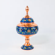 Pedestal Chocolate Bowl – Pardazi Design – Hand - Painted Copper – Size 25 cm - D3 - Meraas Gallery