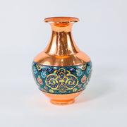 Vase – Round Shape Pardazi Design (Ghorbanians) – Hand - Painted Copper – Size 25 cm - Meraas Gallery