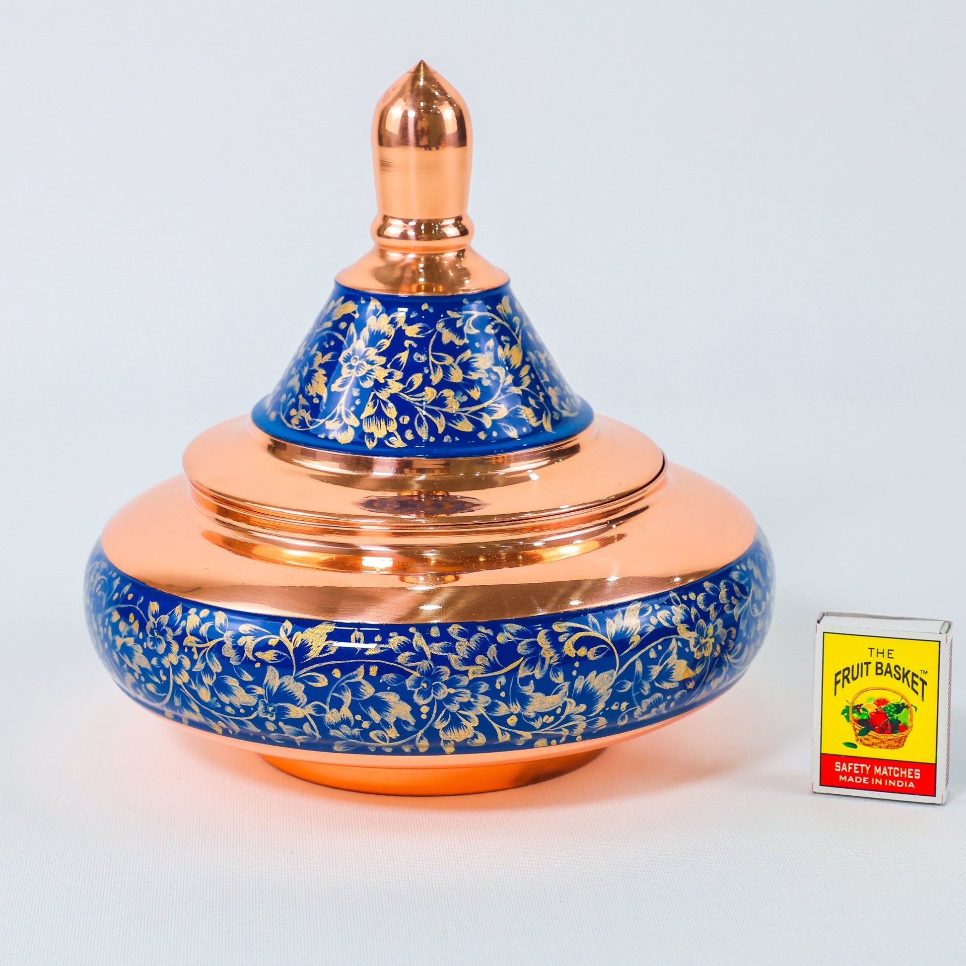 Chocolate Bowl – UFO Shape (Large) Golden Pardazi Design – Hand - Painted Copper - Meraas Gallery