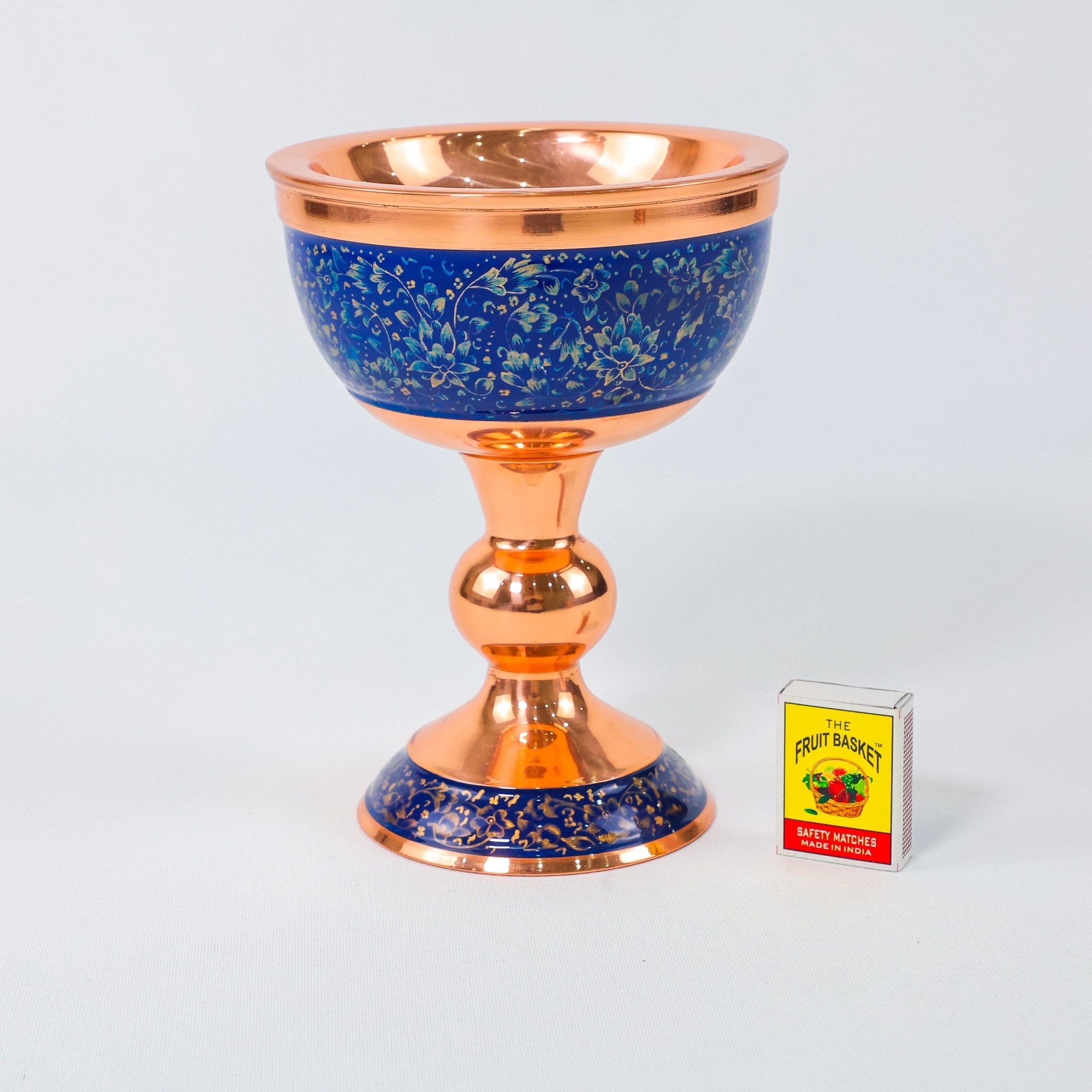 Sangab Bowl – Golden Pardazi Design – Hand - Painted Copper – Size 20 cm - Meraas Gallery