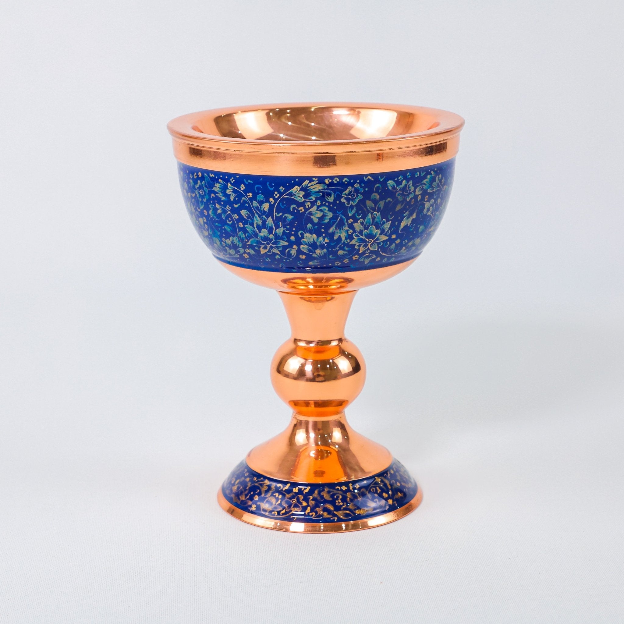 Sangab Bowl – Golden Pardazi Design – Hand - Painted Copper – Size 20 cm - Meraas Gallery