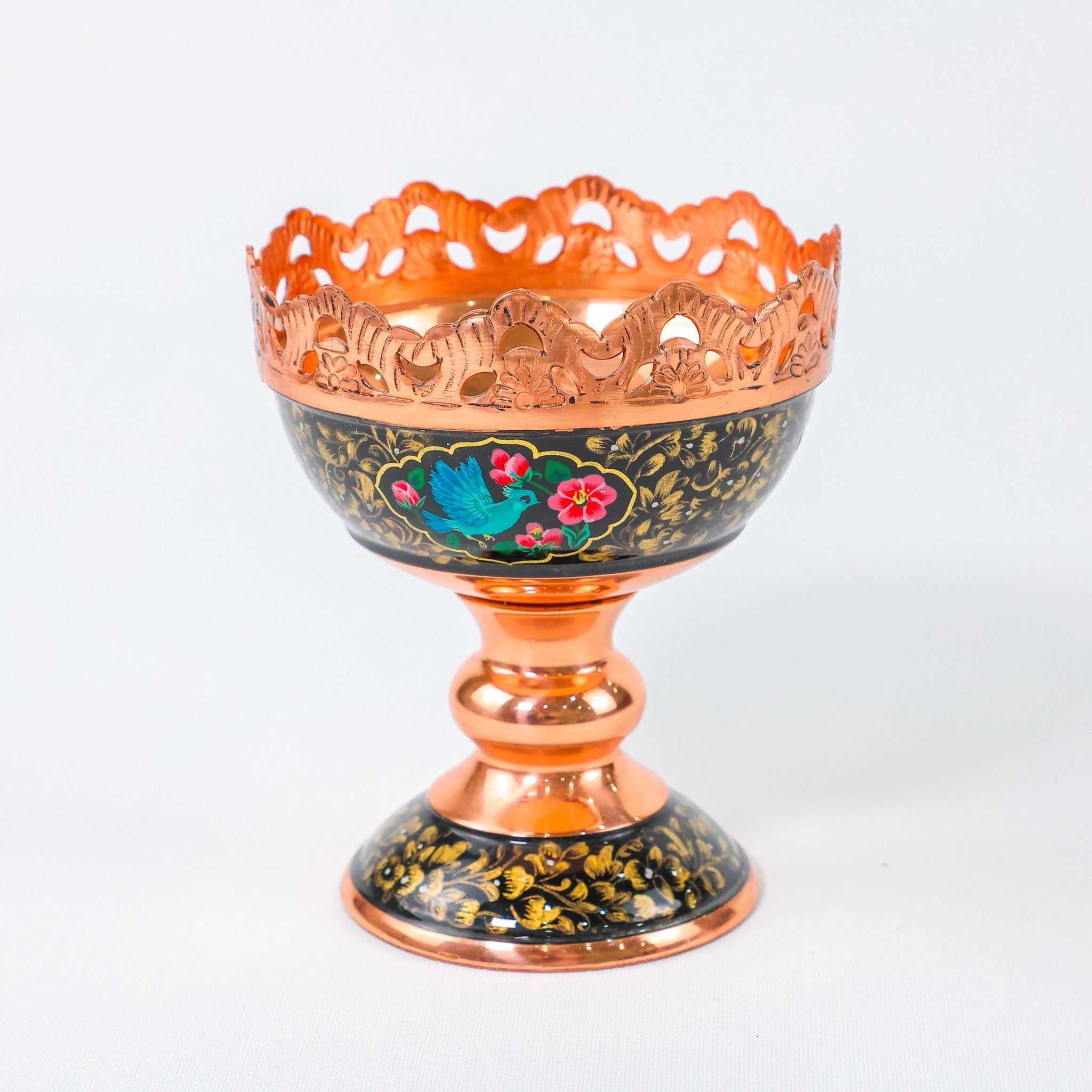 Nut Bowl – Tashir Design – Hand - Painted Copper – Size 13 cm - Meraas Gallery