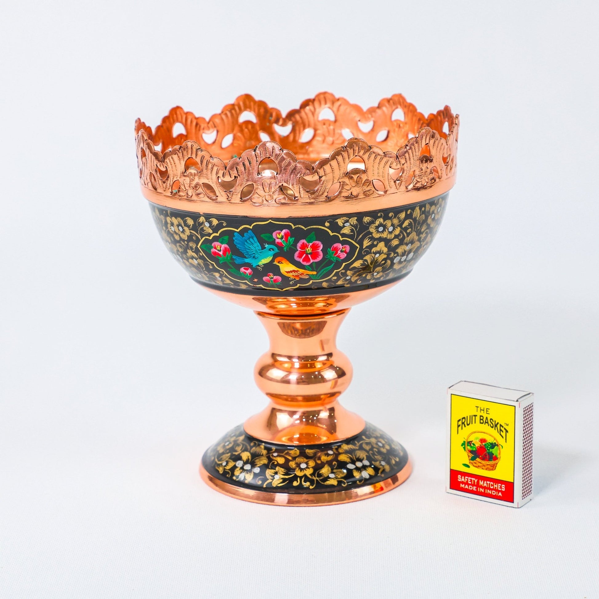 Nut Bowl – Tashir Design – Hand - Painted Copper – Size 16 cm - Meraas Gallery