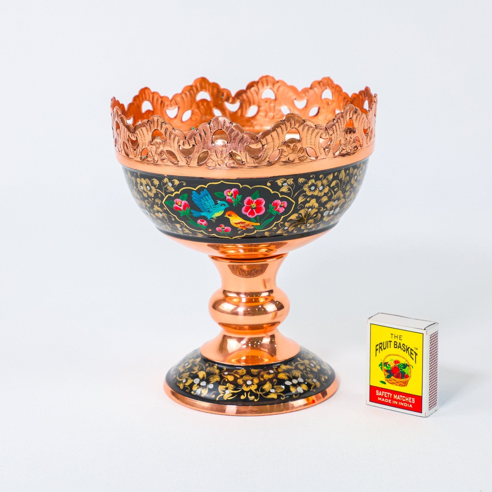 Nut Bowl – Tashir Design – Hand - Painted Copper – Size 16 cm - Meraas Gallery