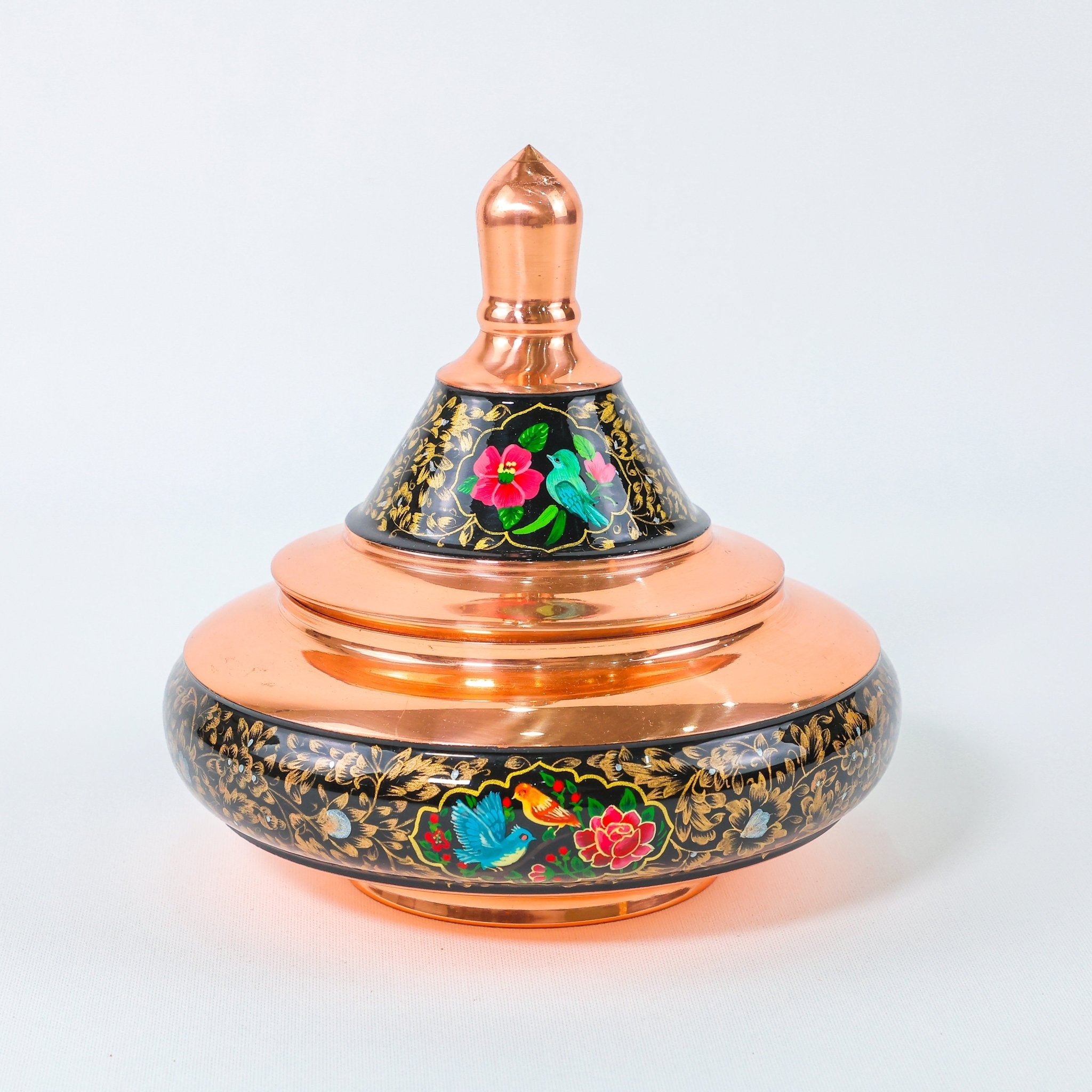 Chocolate Bowl – UFO Shape (Large) Tashir Design – Hand - Painted Copper - Meraas Gallery