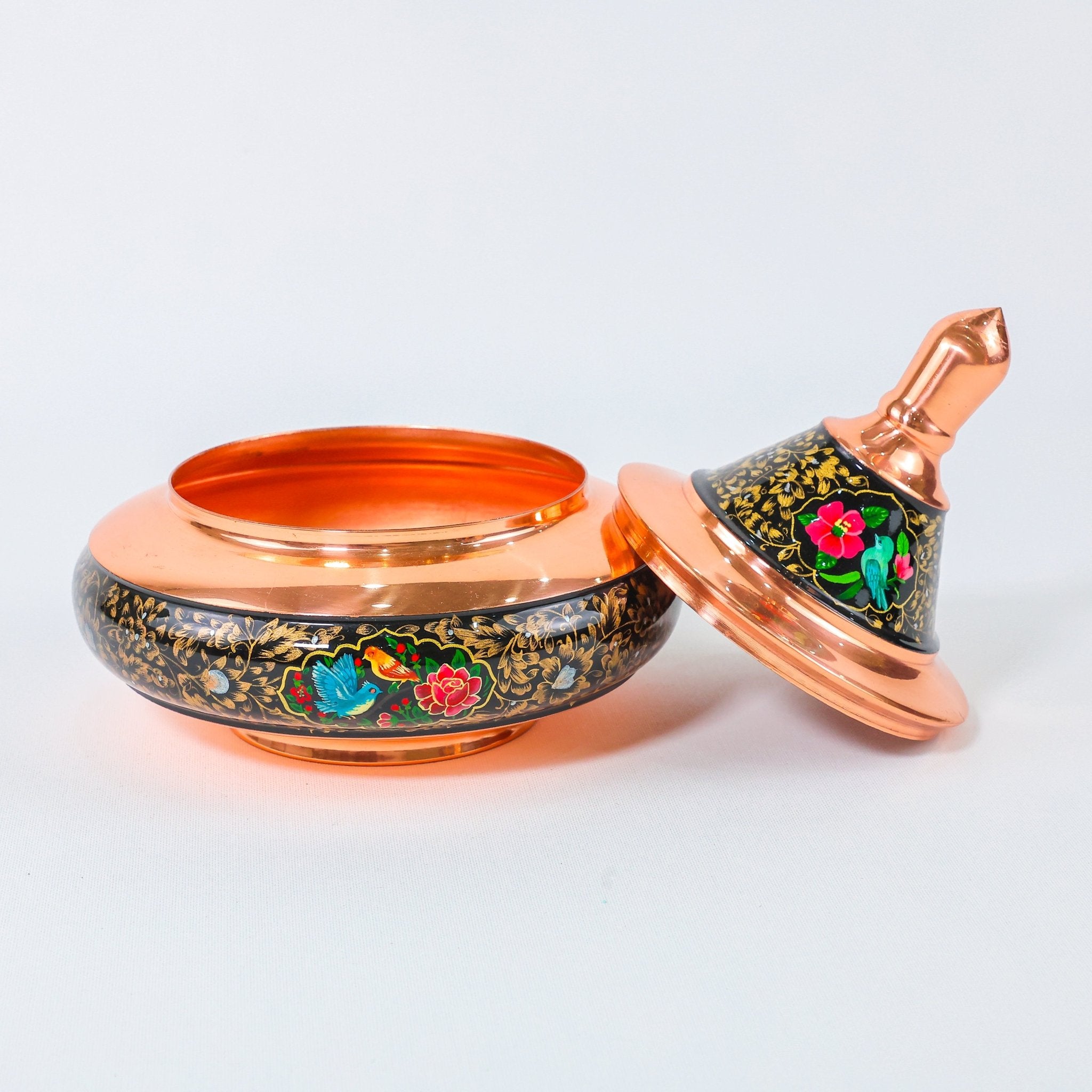 Chocolate Bowl – UFO Shape (Large) Tashir Design – Hand - Painted Copper - Meraas Gallery