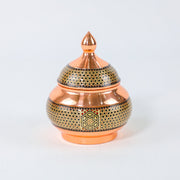 Sugar Bowl – Copper & Khatam Design – Size 20 cm - Meraas Gallery