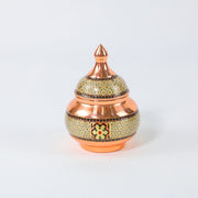 Sugar Bowl – Copper & Khatam Design – Size 16 cm - Meraas Gallery