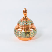 Mini Sugar Bowl – Copper & Khatam Design (Ayoobi) – No Pedestal - D1 - Meraas Gallery