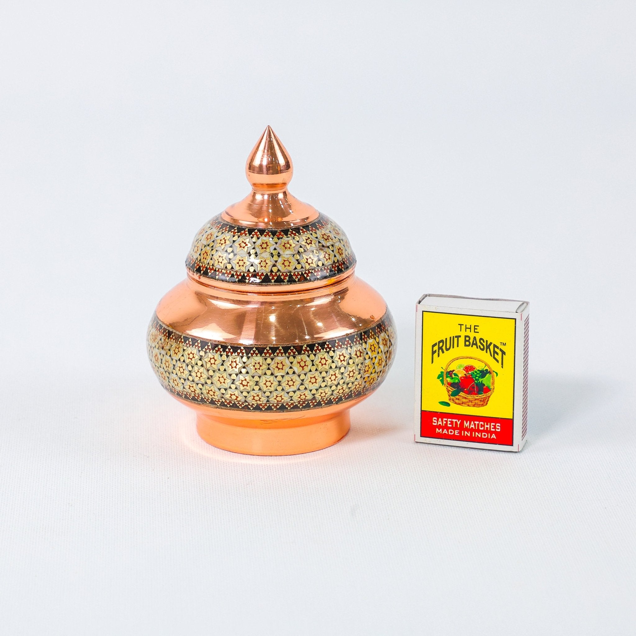 Mini Sugar Bowl – Bone Inlay – Size 12 cm - Meraas Gallery