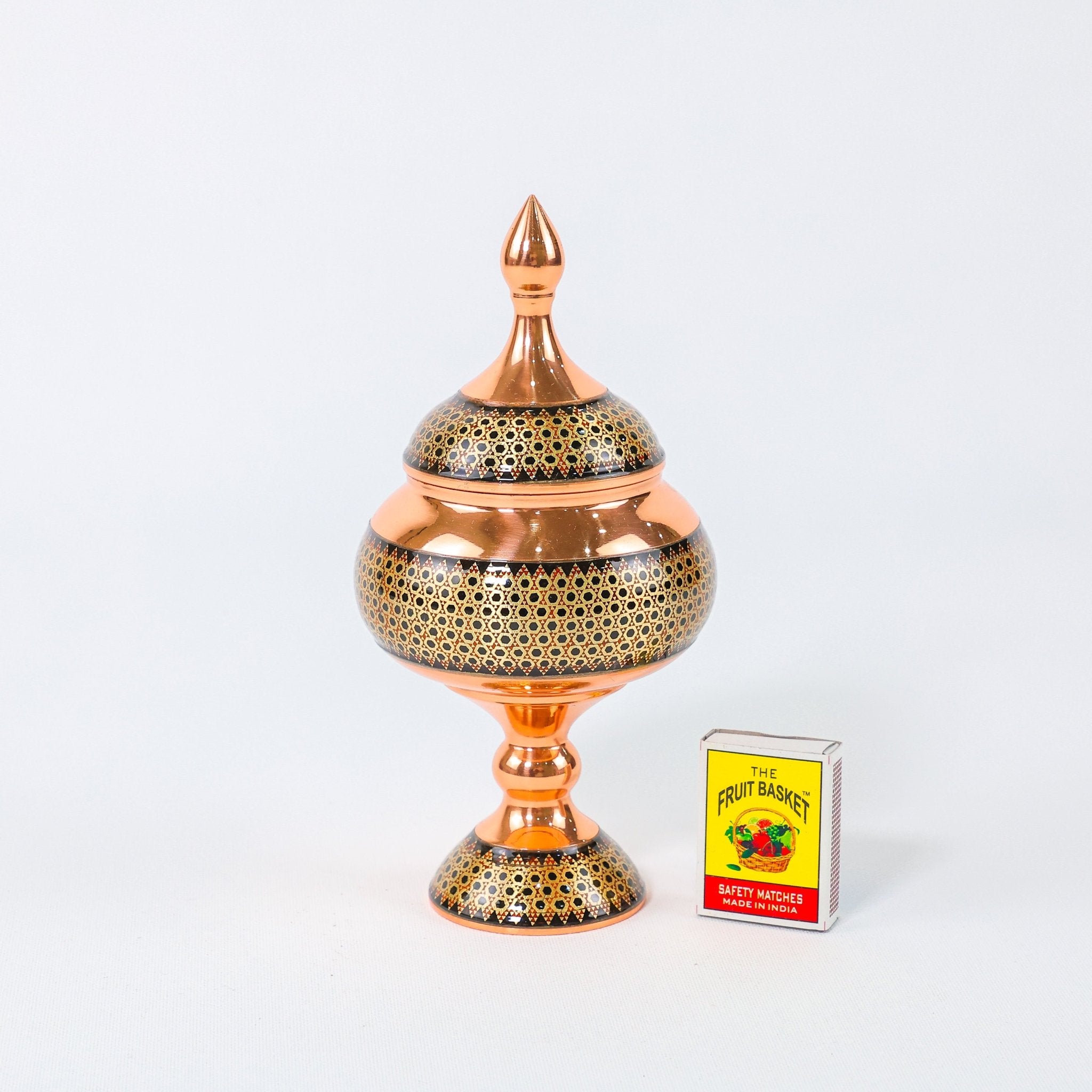 Chocolate Bowl – Model 1 Copper & Khatam Design (Premium) - Meraas Gallery