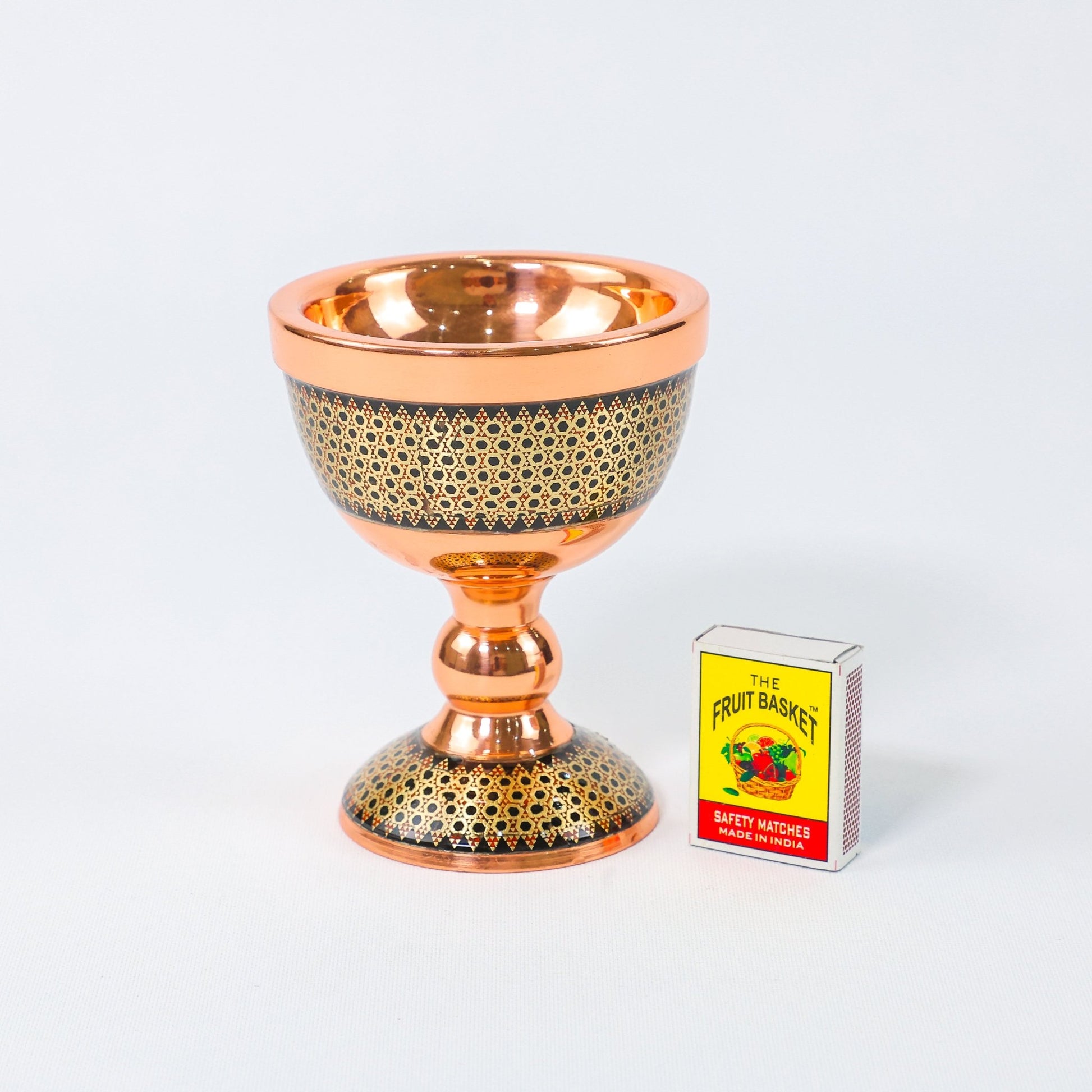 Sangab Bowl – Copper & Khatam Design (Premium) – Size 11 cm - Meraas Gallery