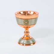 Sangab Bowl – Copper & Khatam Design (Ayoobi) – Size 13 cm - Meraas Gallery