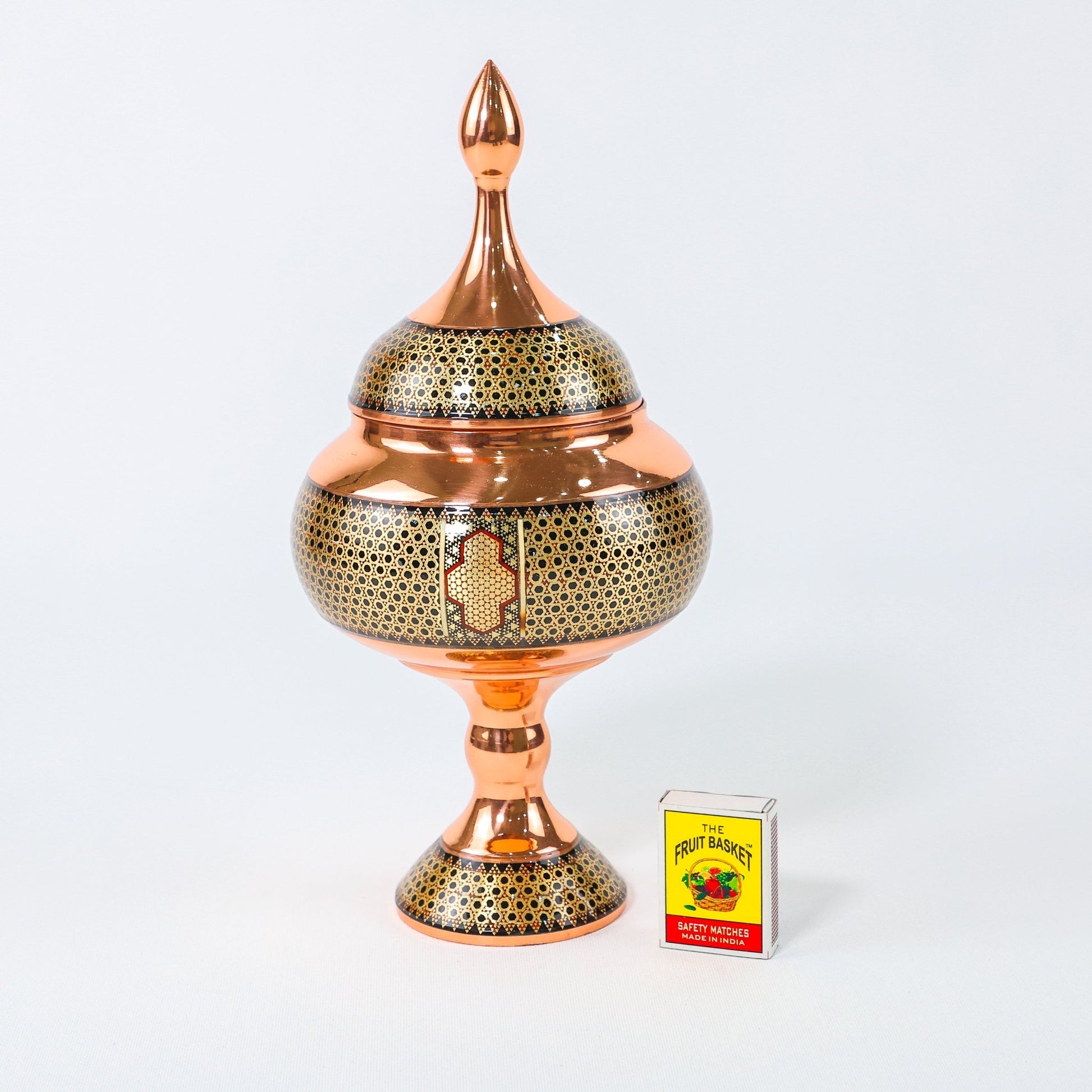 Chocolate Bowl – Model 3 Copper & Khatam Design (Premium) - Meraas Gallery
