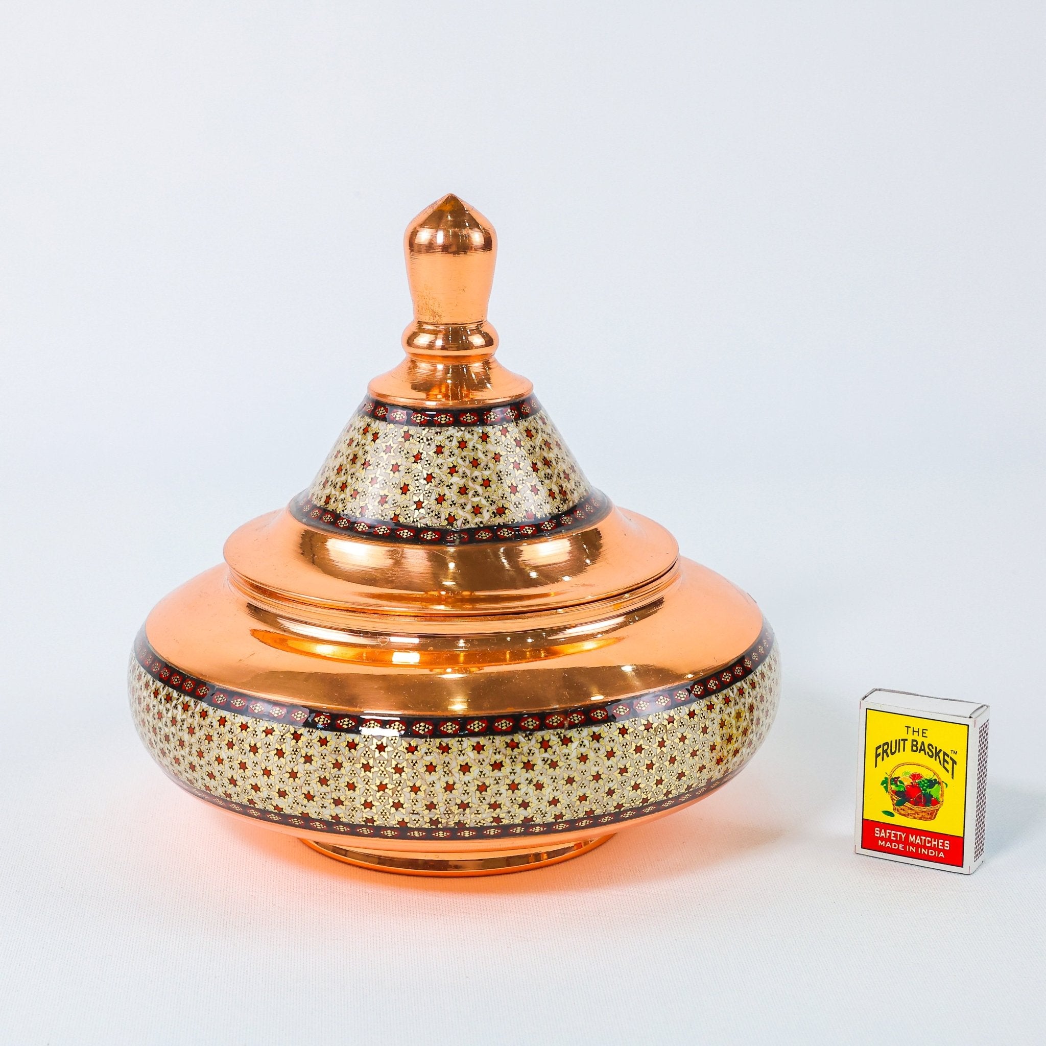 Chocolate Bowl – Copper & Khatam Design – Large UFO Shape - Meraas Gallery