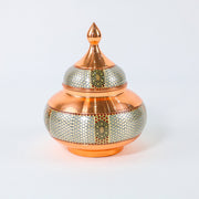 Sugar Bowl – Copper & Khatam Design (Ayoobi) – Size 25 cm - Meraas Gallery