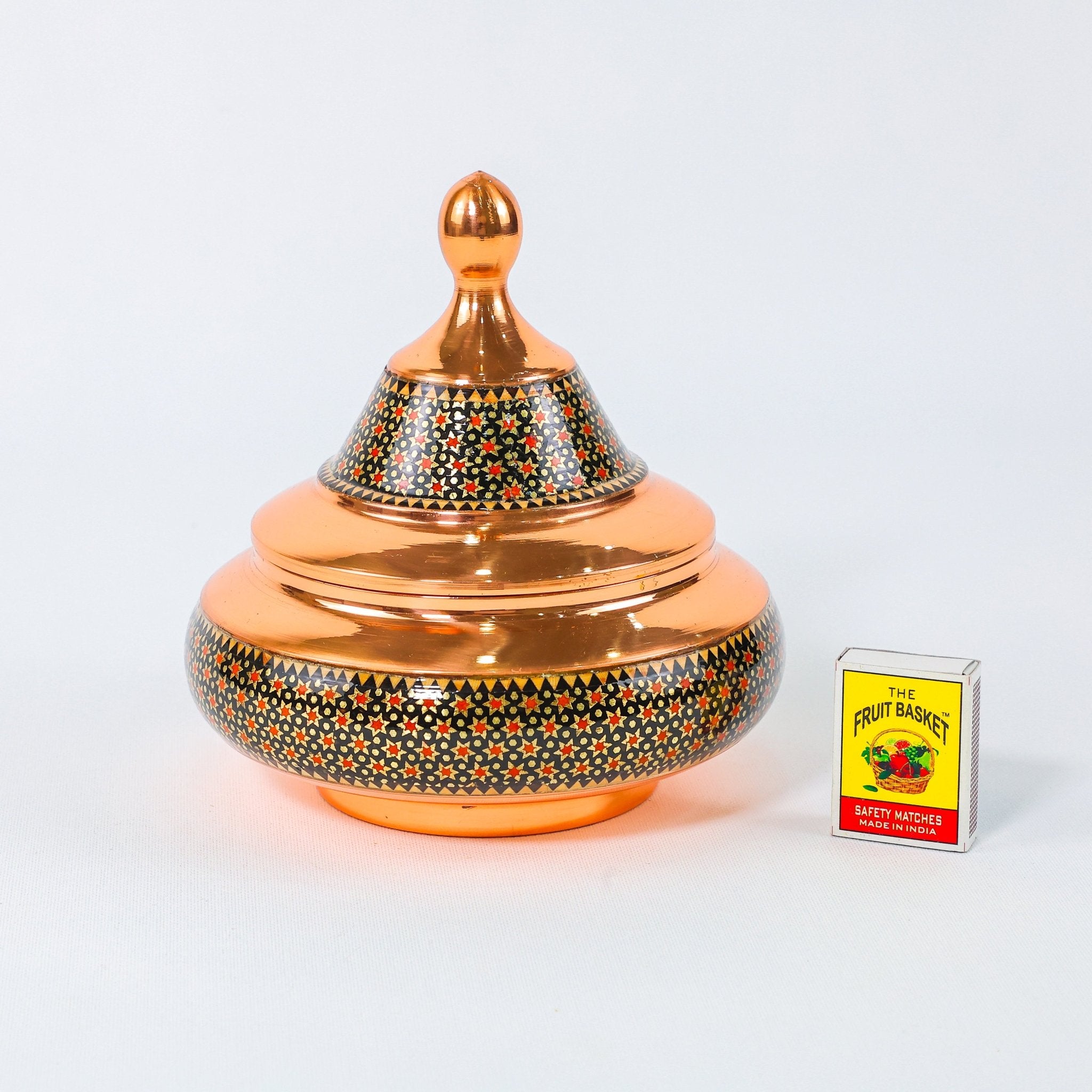 Chocolate Bowl – Copper & Khatam Design – Small UFO Shape - Meraas Gallery