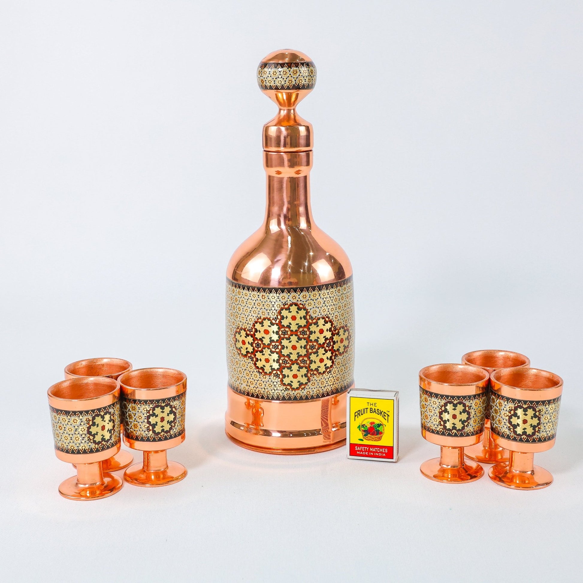 Premium Glass - Holder Ewer – Copper & Khatam Design - Meraas Gallery