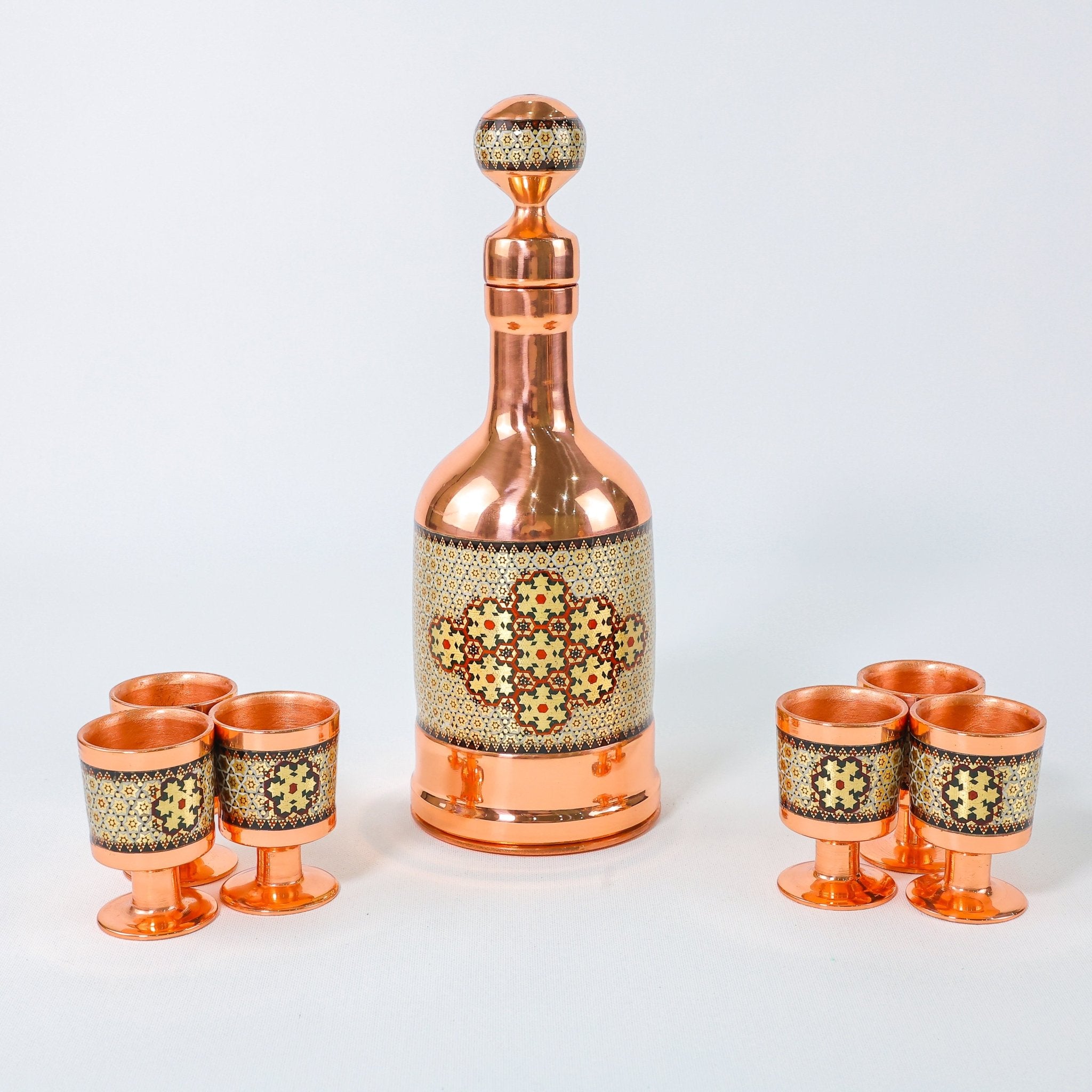 Premium Glass - Holder Ewer – Copper & Khatam Design - Meraas Gallery