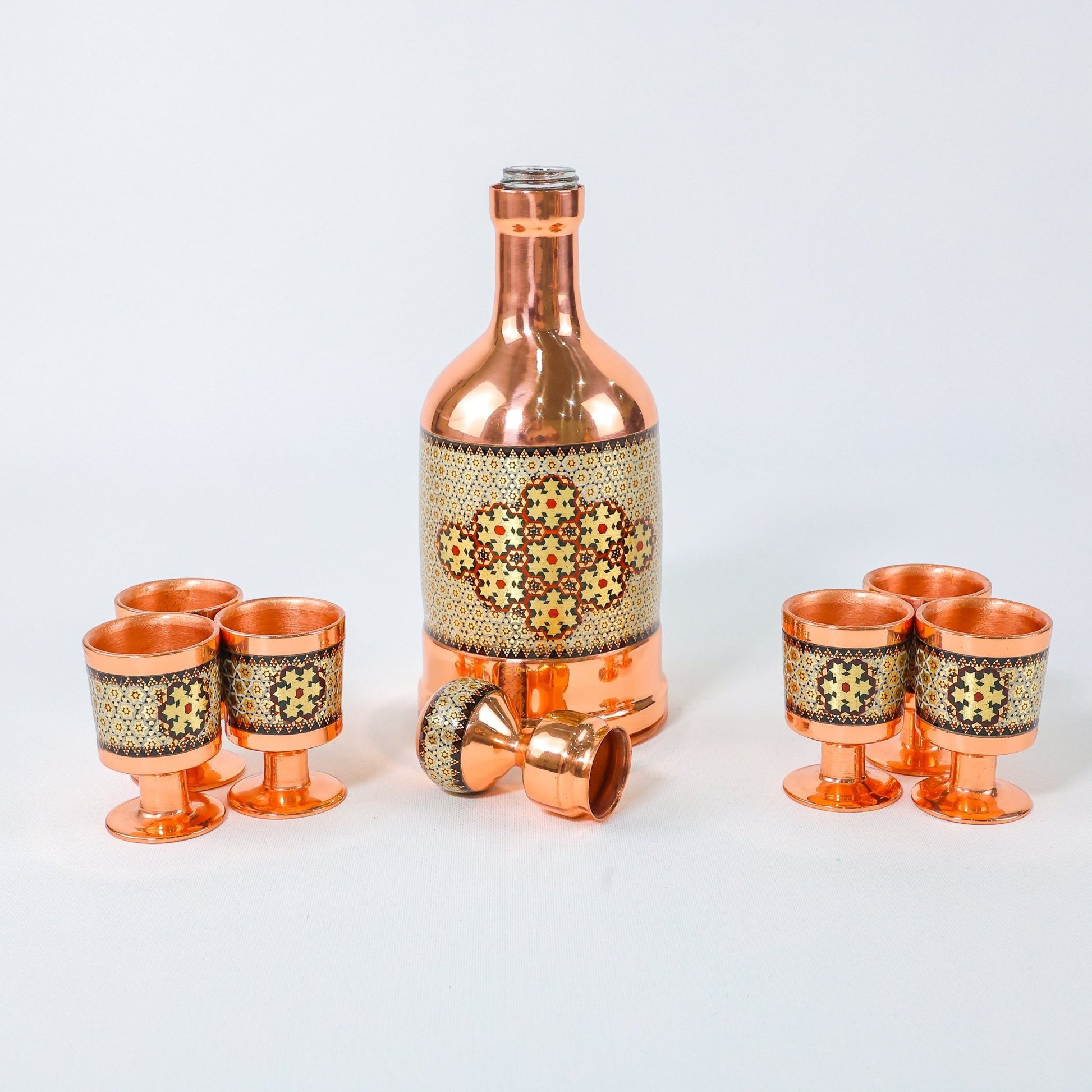 Premium Glass - Holder Ewer – Copper & Khatam Design - Meraas Gallery