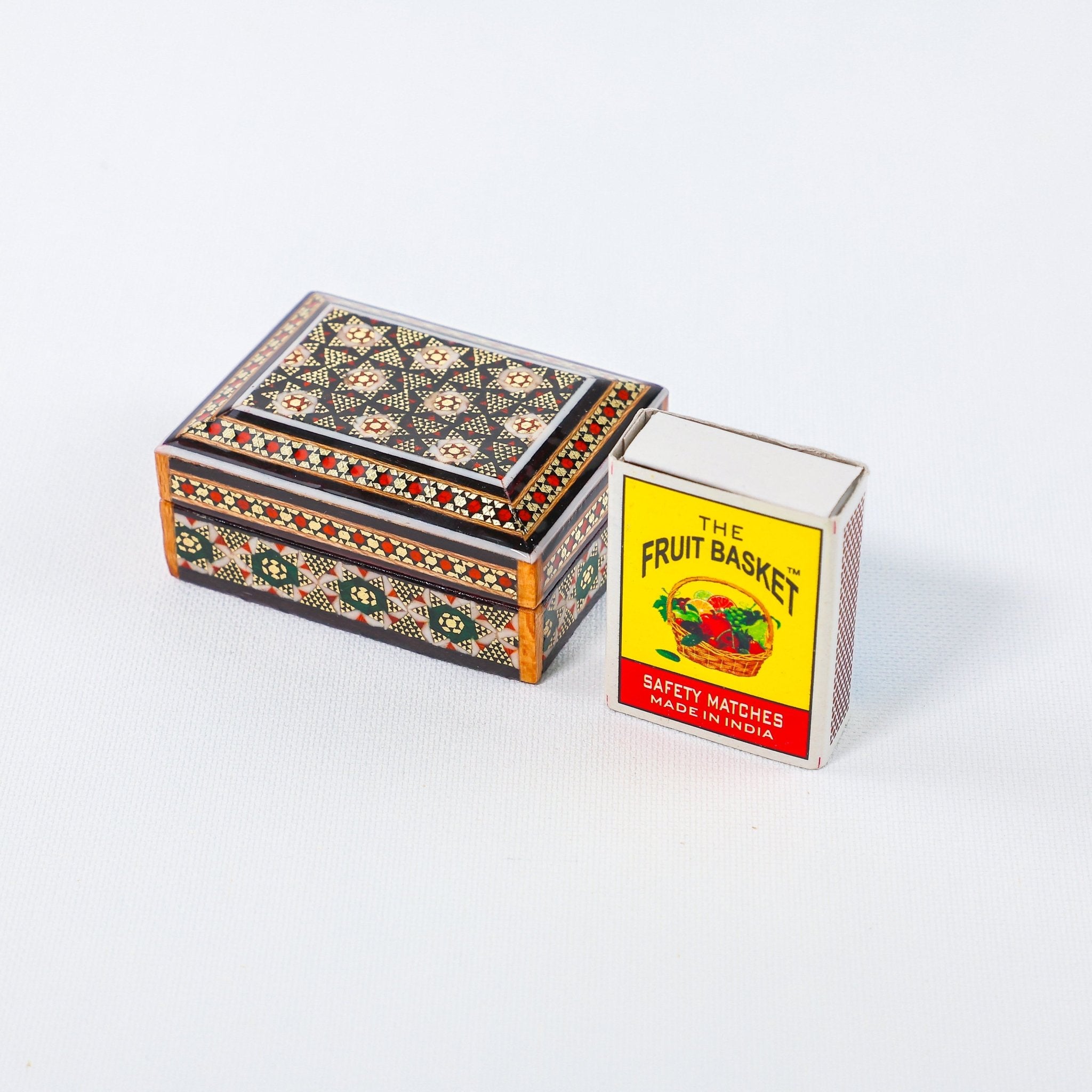 Standard Coin Box – Velvet Interior – Khatam – Rectangular - Meraas Gallery