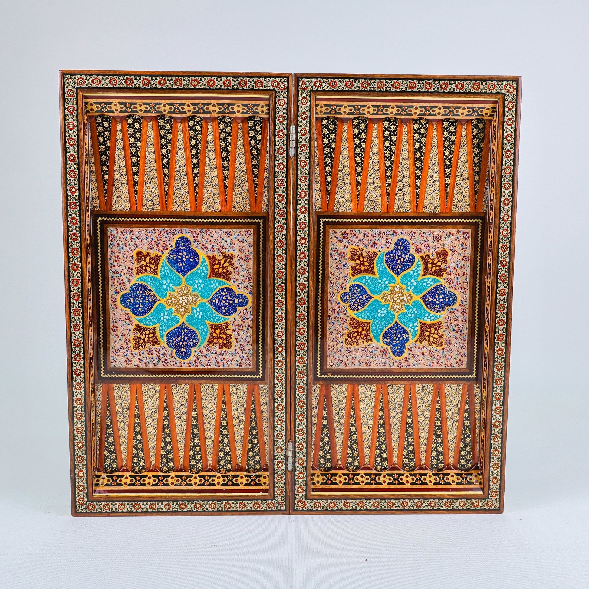 Backgammon & Chess Board – Full Wire Khatam – Premium Quality – Size 40 cm - Design 4 - Meraas Gallery