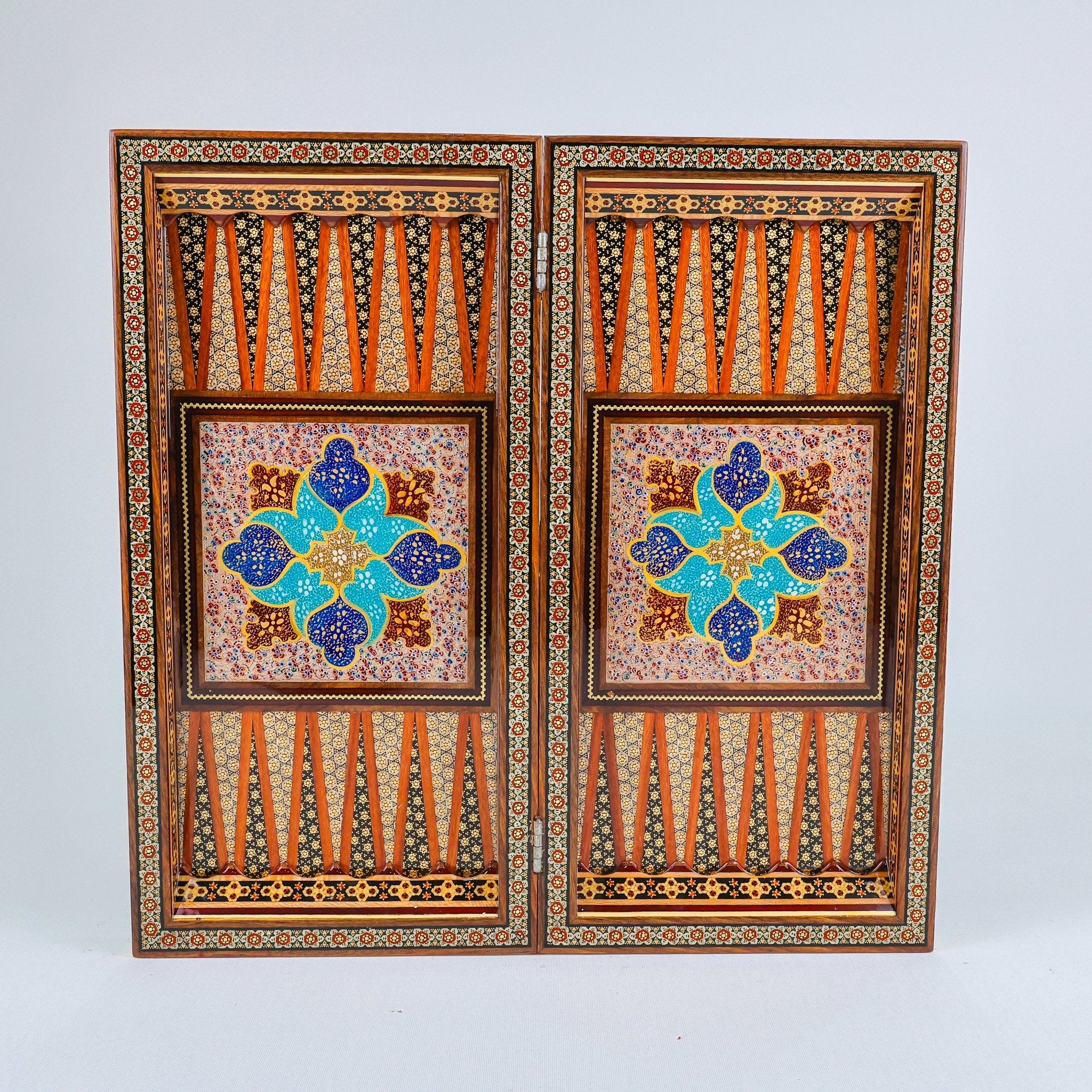 Backgammon & Chess Board – Full Wire Khatam – Premium Quality – Size 40 cm - Design 4 - Meraas Gallery