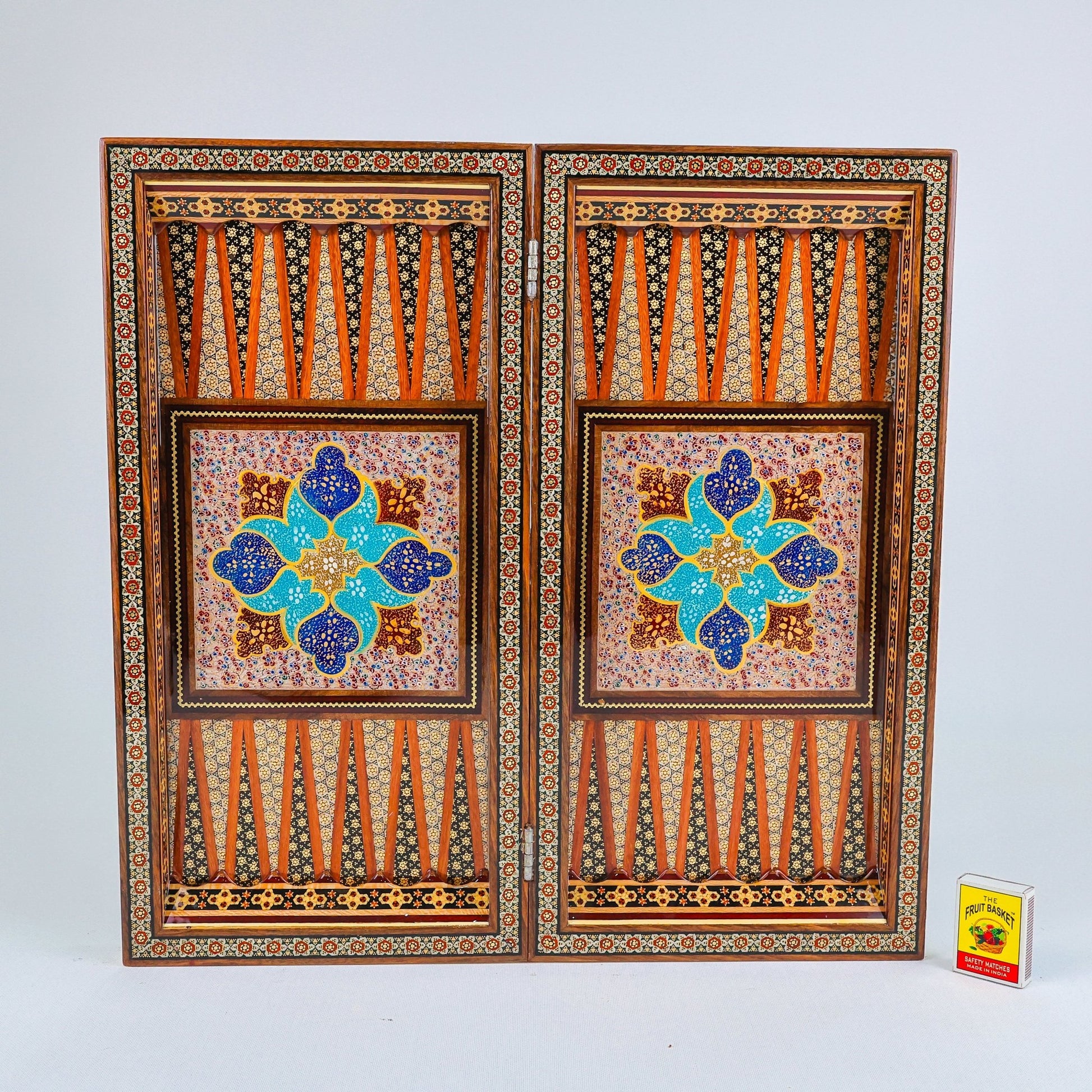 Backgammon & Chess Board – Full Wire Khatam – Premium Quality – Size 40 cm - Design 4 - Meraas Gallery