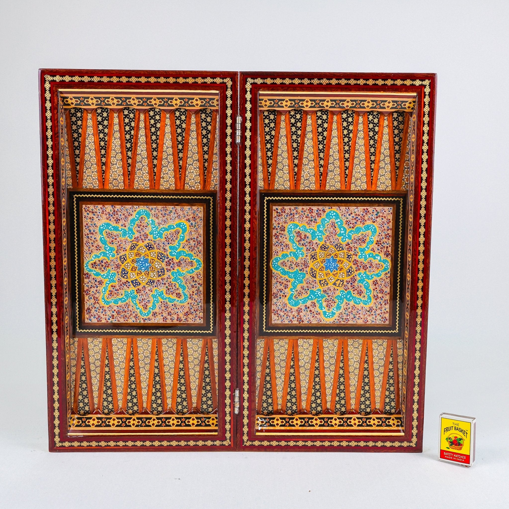 Backgammon & Chess Board – Full Wire Khatam – Premium Quality – Size 40 cm - Design 5 - Meraas Gallery