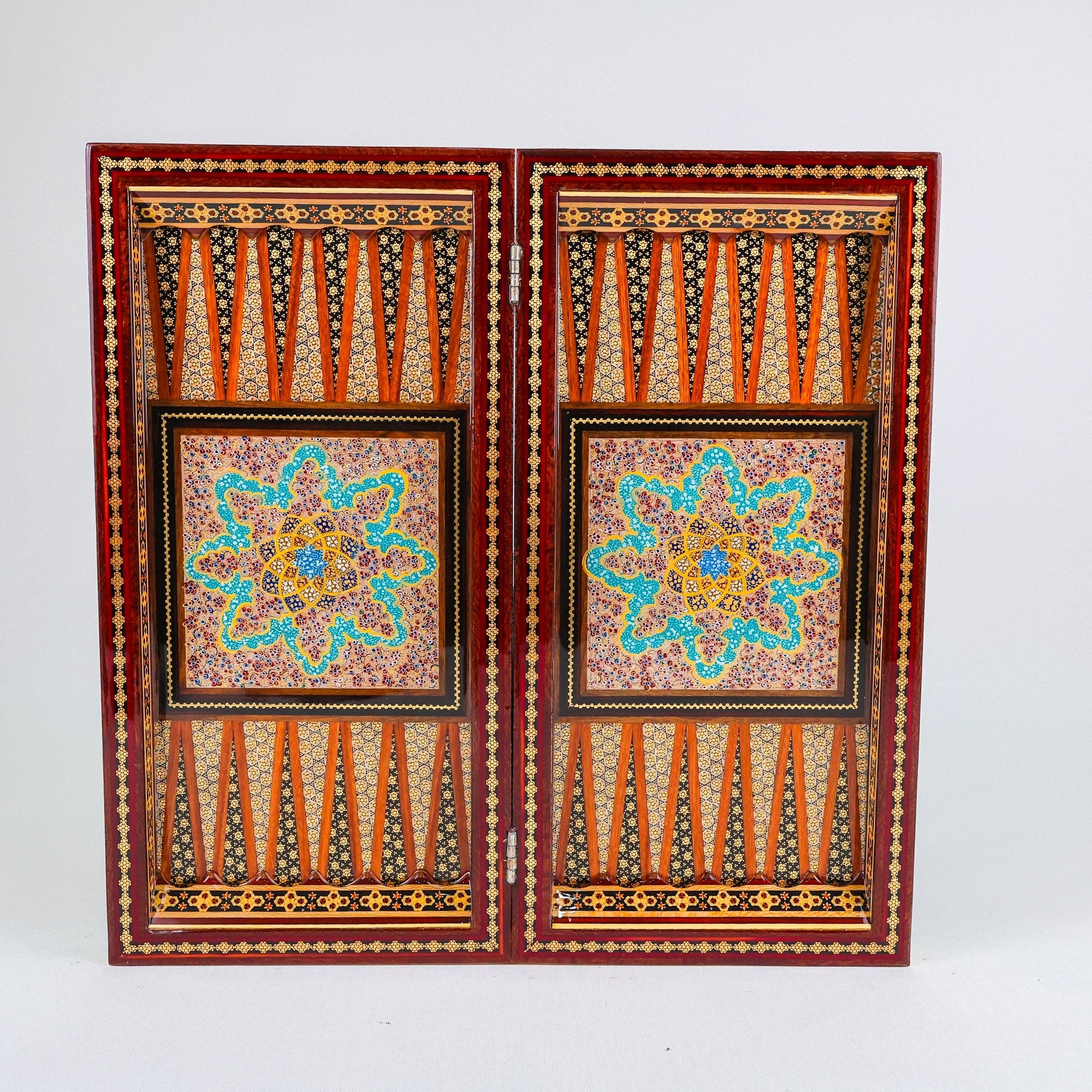 Backgammon & Chess Board – Full Wire Khatam – Premium Quality – Size 40 cm - Design 5 - Meraas Gallery